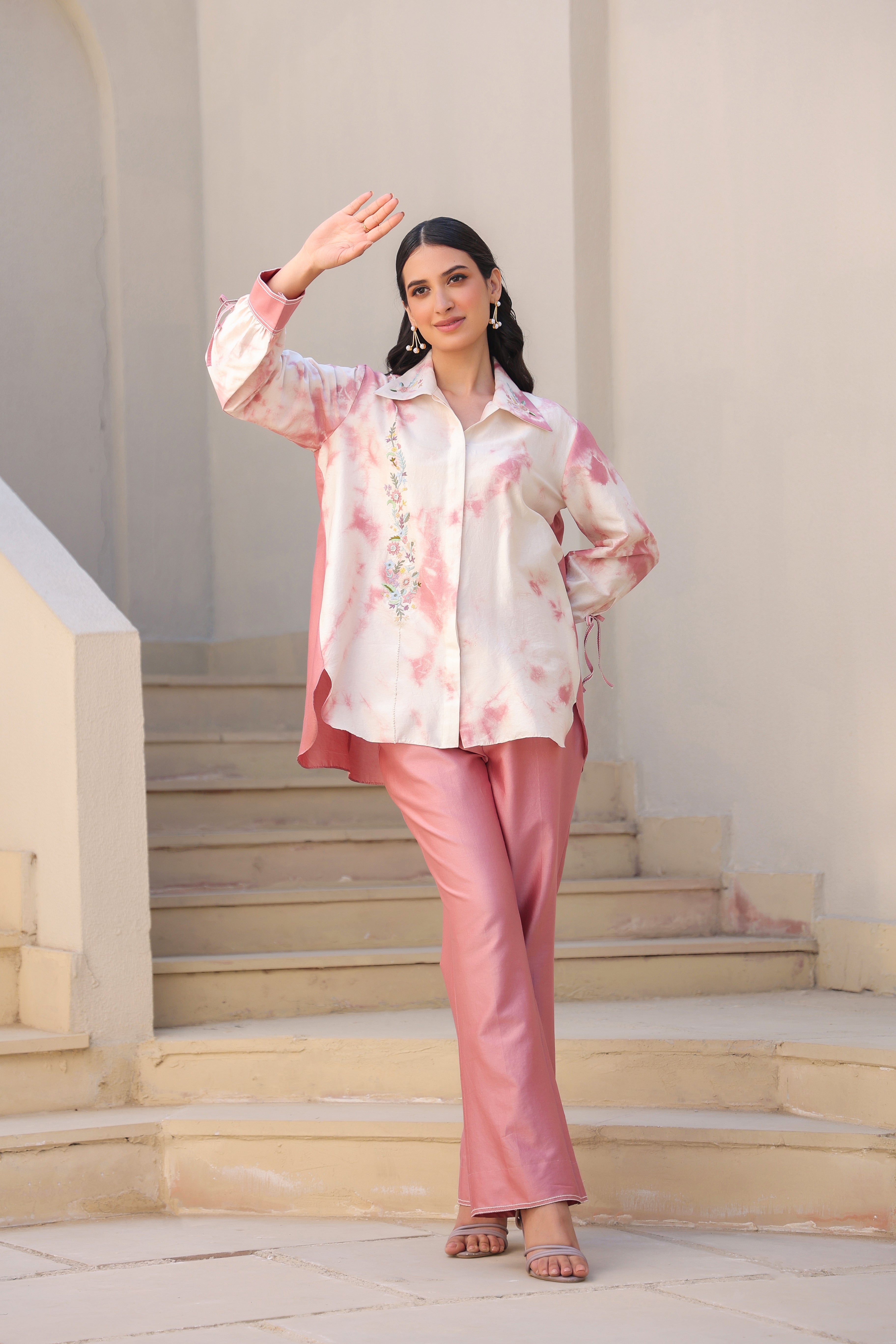 Floral Shibori Co-ord Set