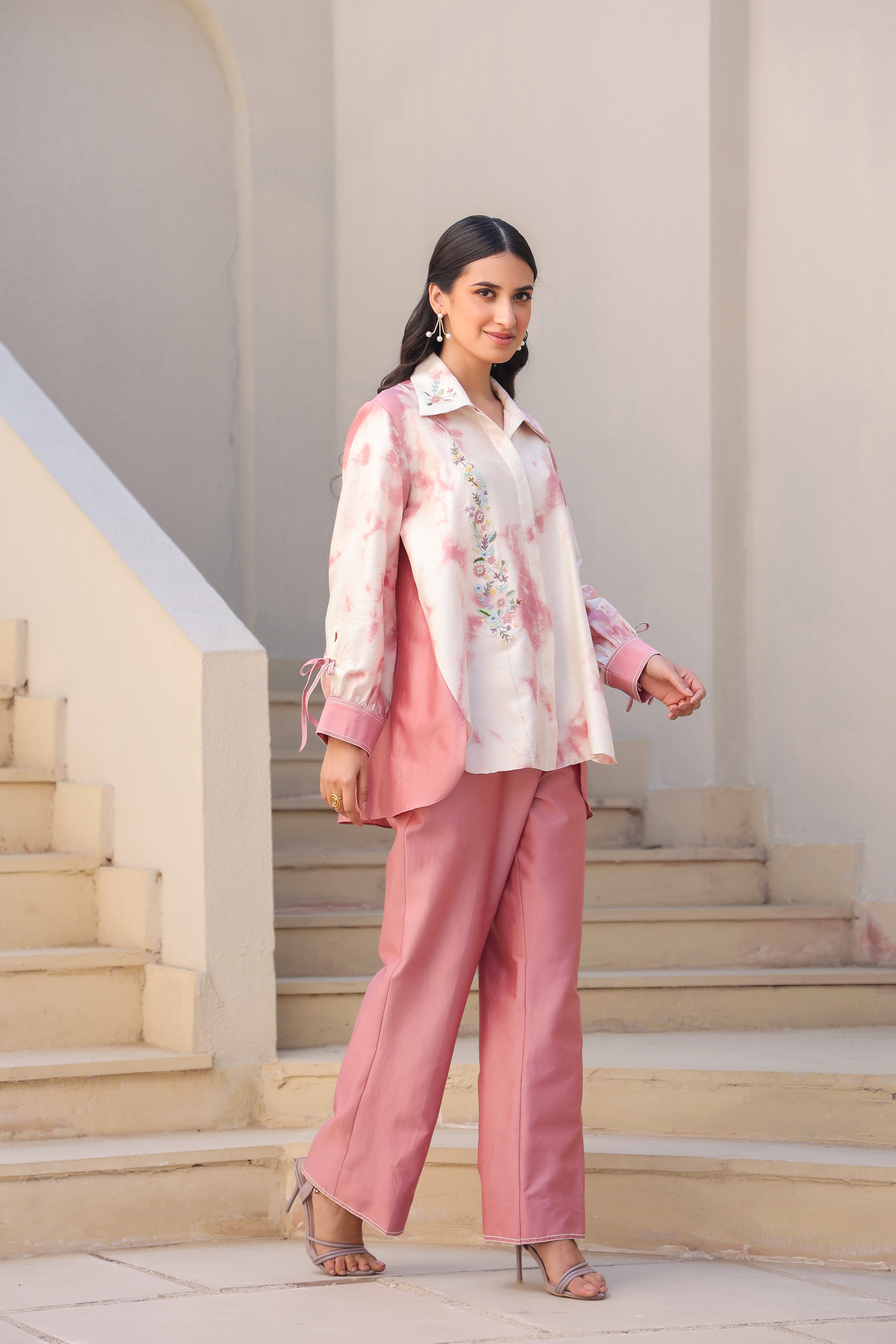 Floral Shibori Co-ord Set