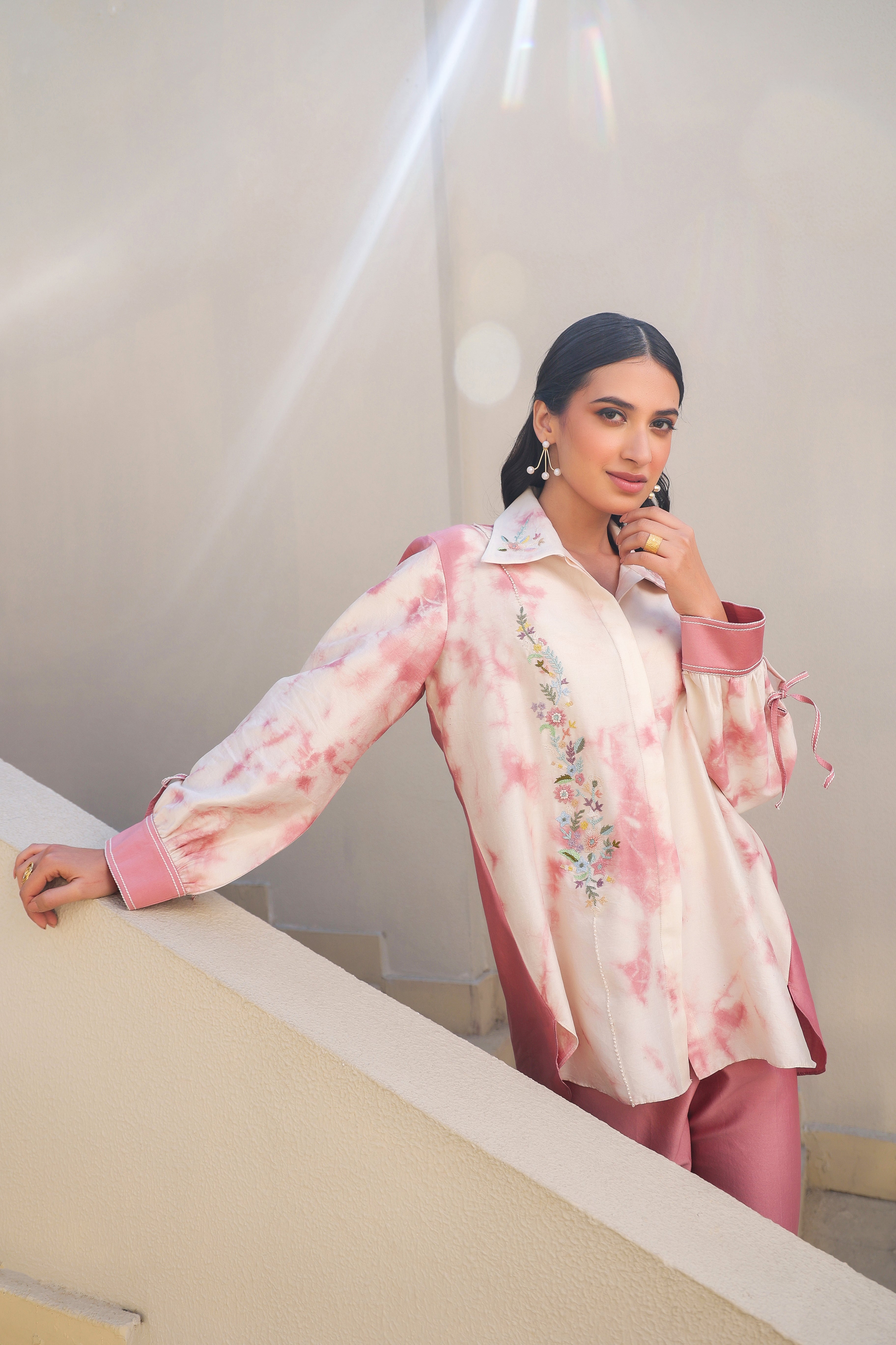 Floral Shibori Co-ord Set