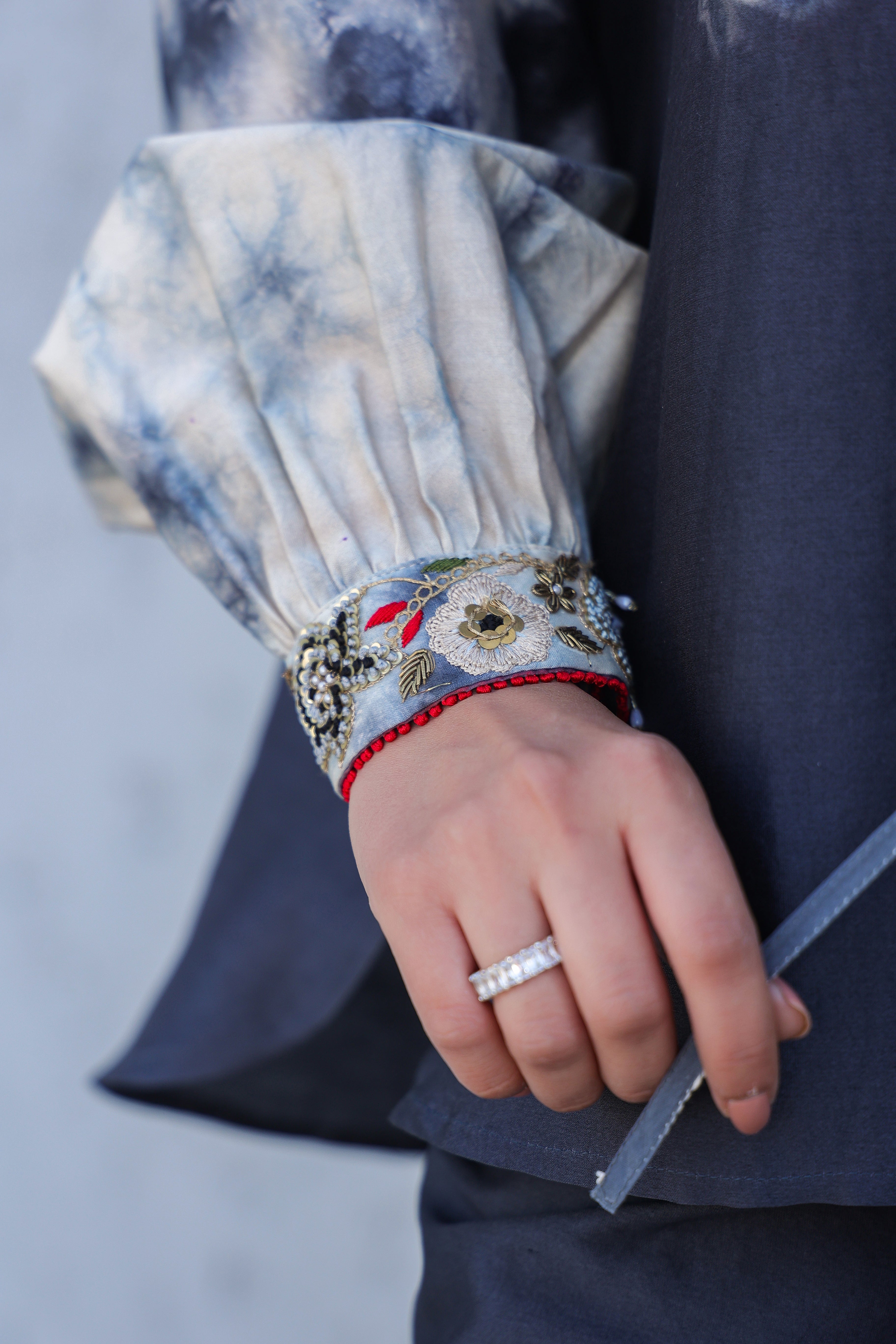 Shibori Rose Tie-Up Co-ord Set