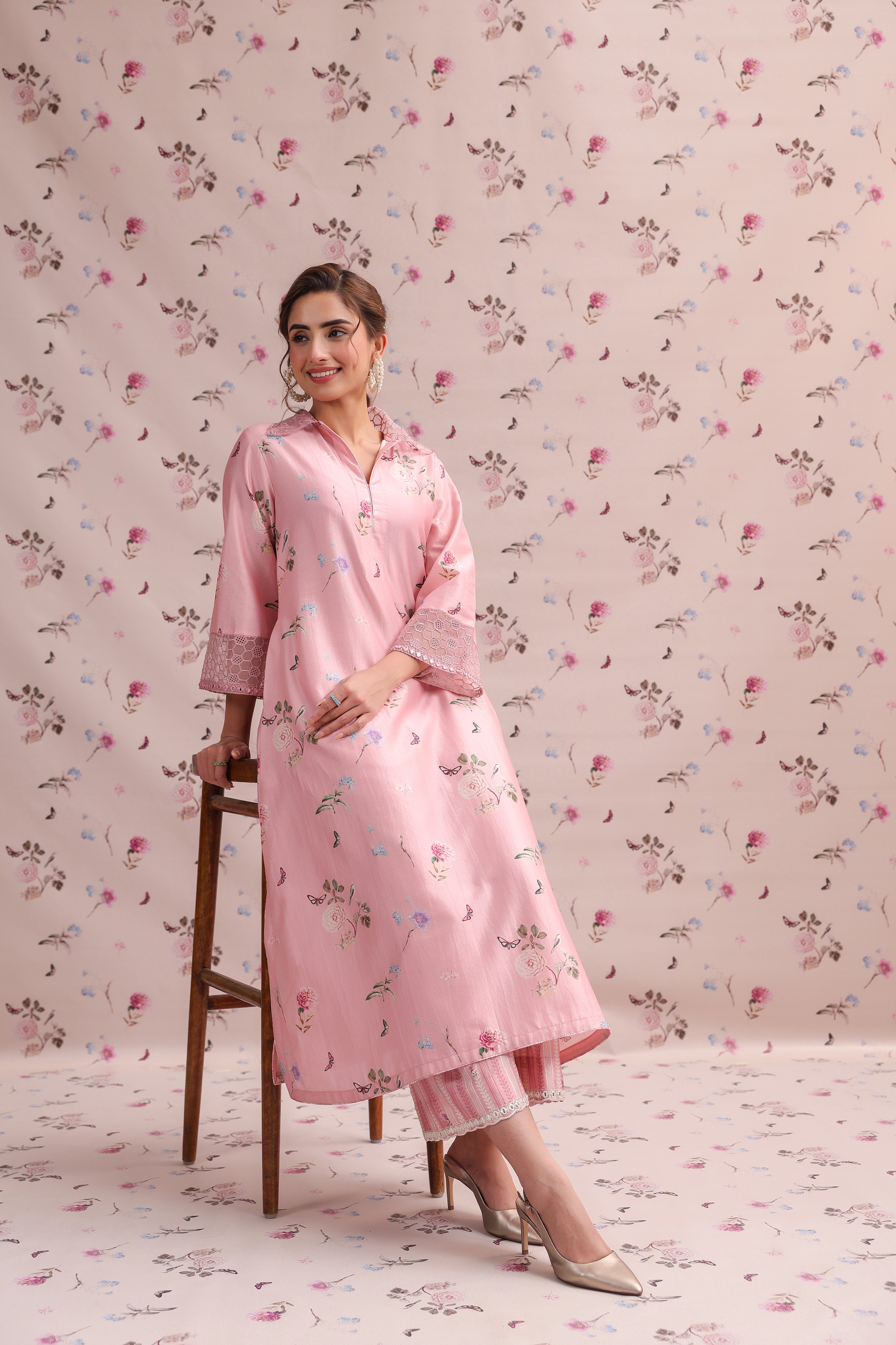 Noor Collar Kurta Set