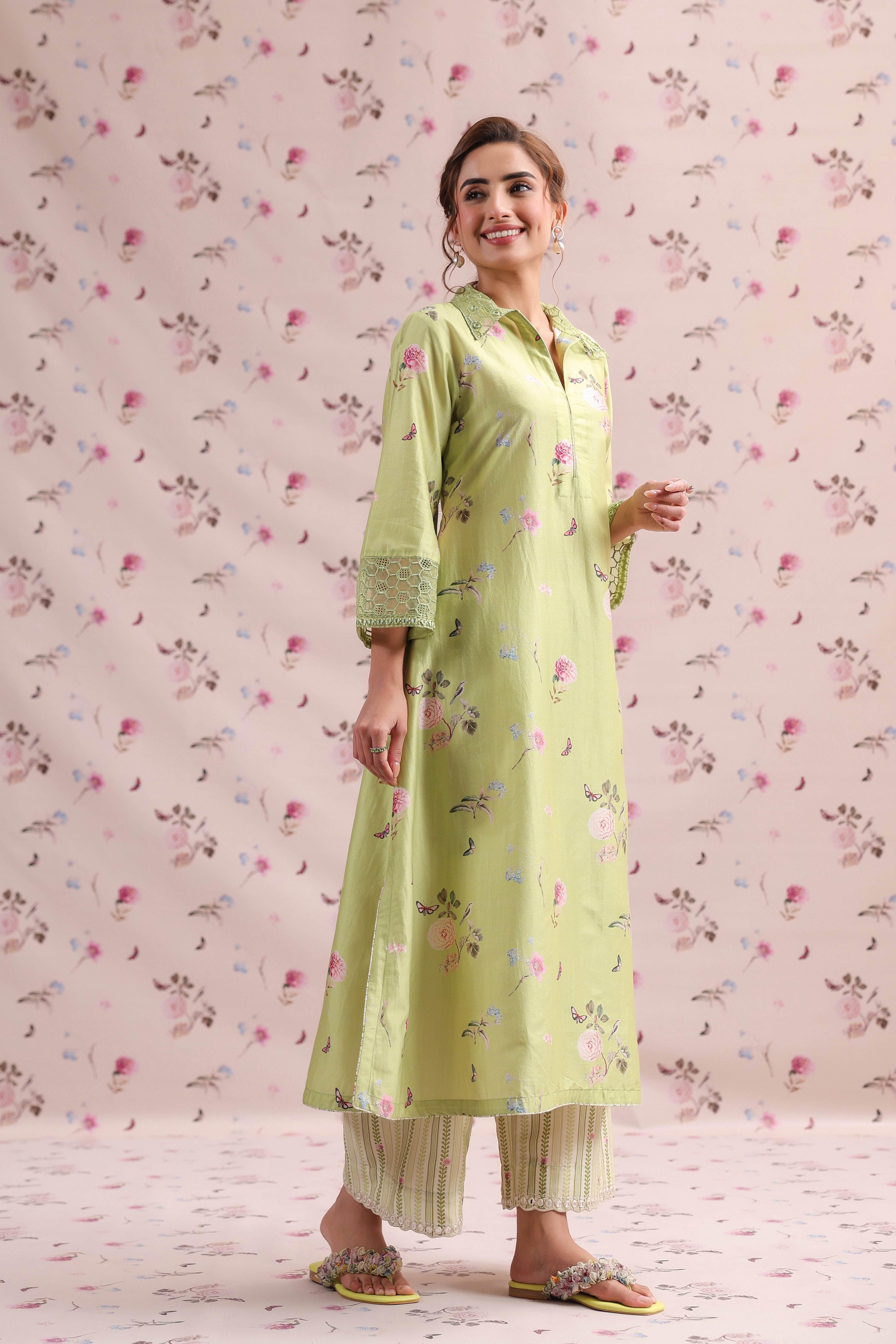 Noor Collar Kurta Set