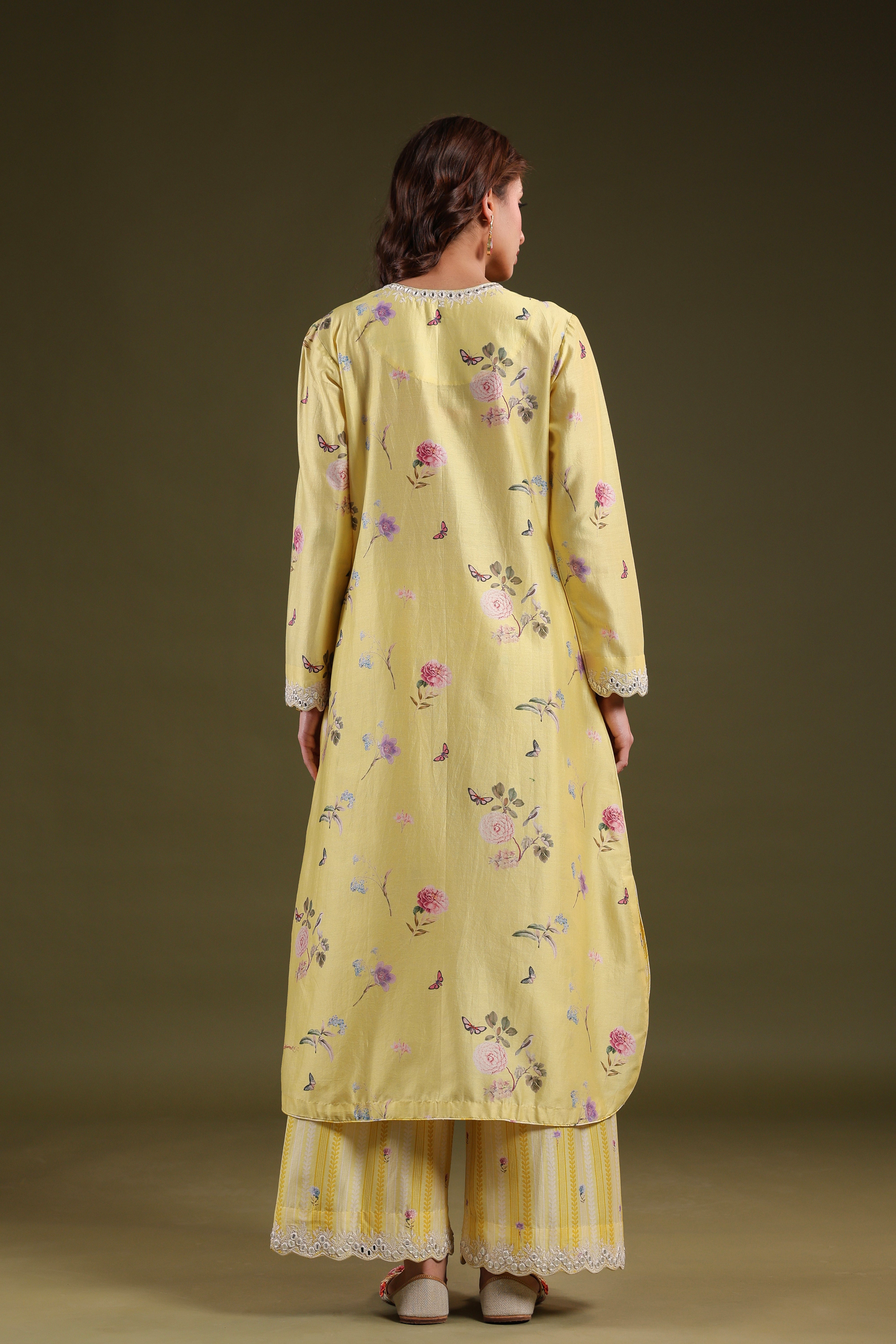 Noor Long Zipper Kurta Set