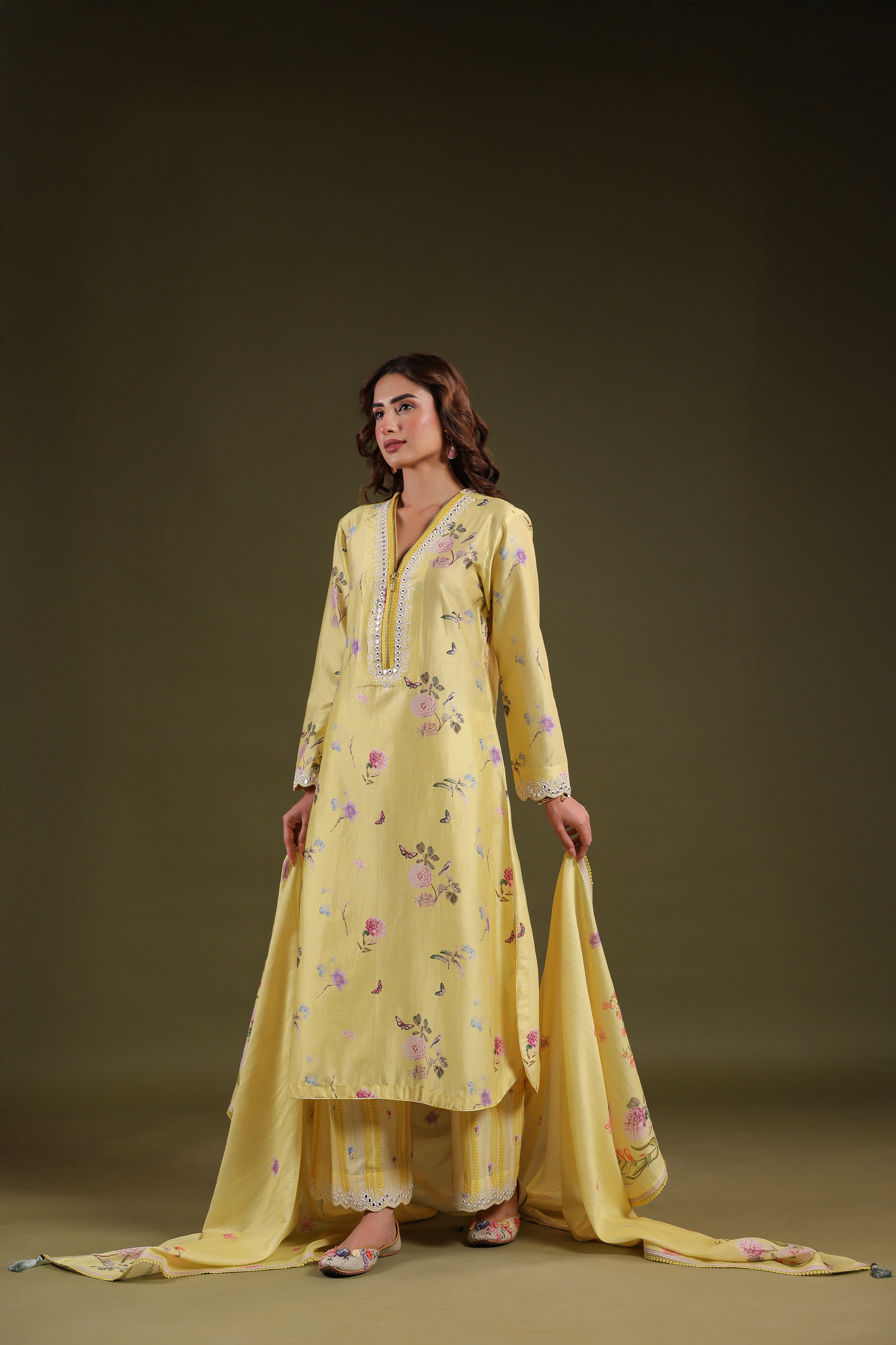 Noor Long Zipper Kurta Set