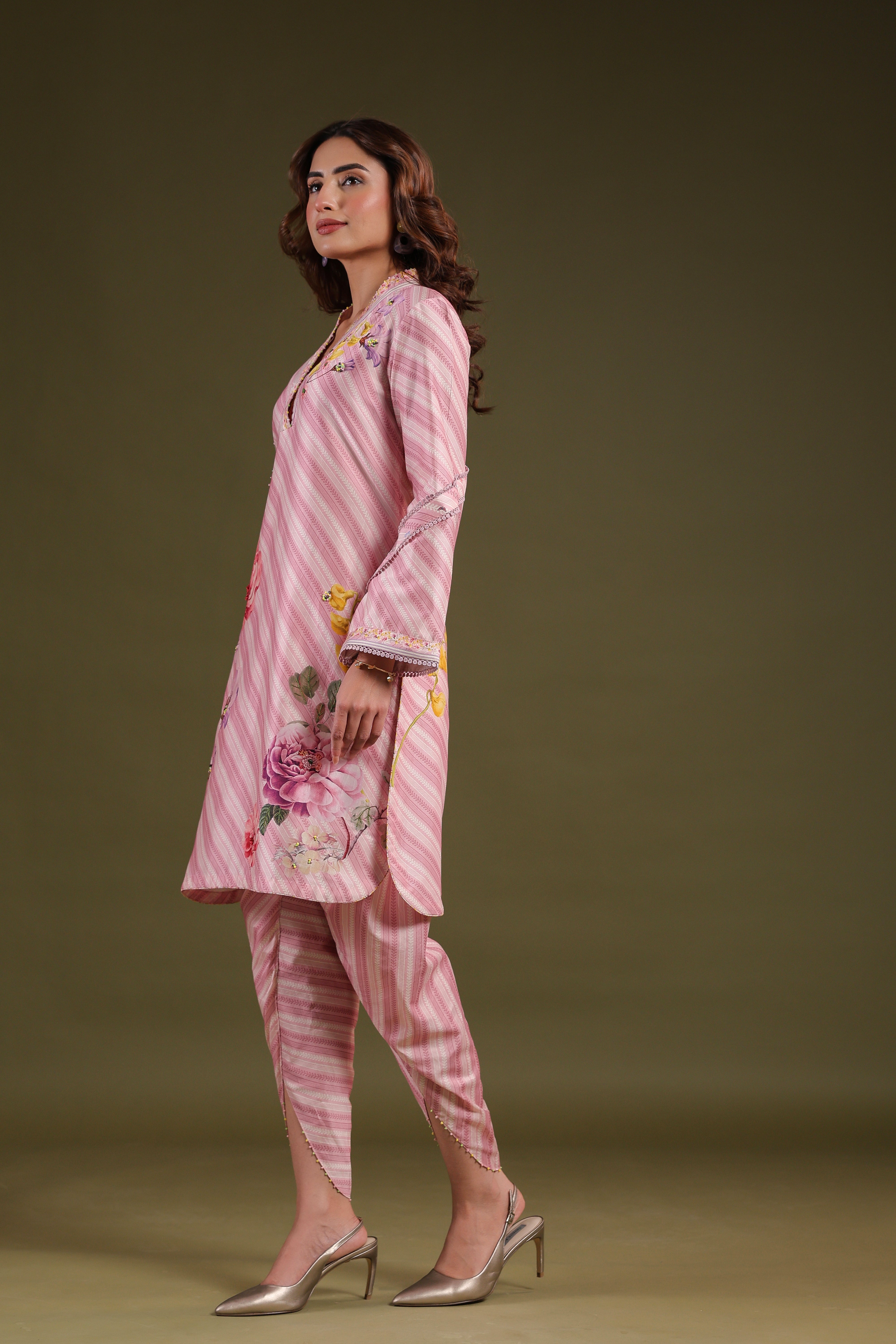 Noor Striped Kurti Set