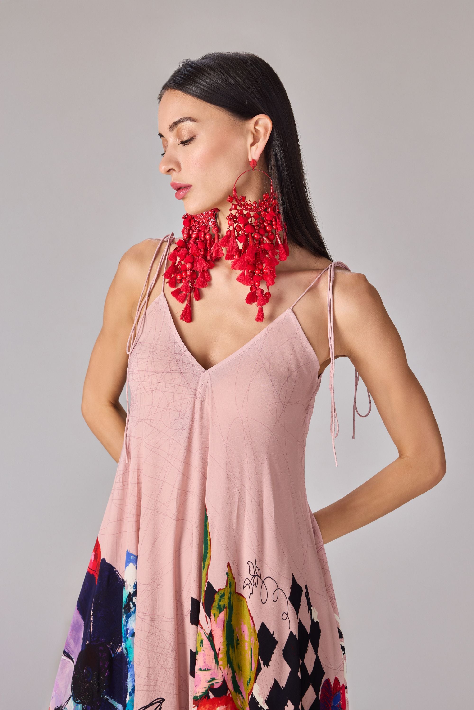 Peach Vintage Block Yazmine Dress