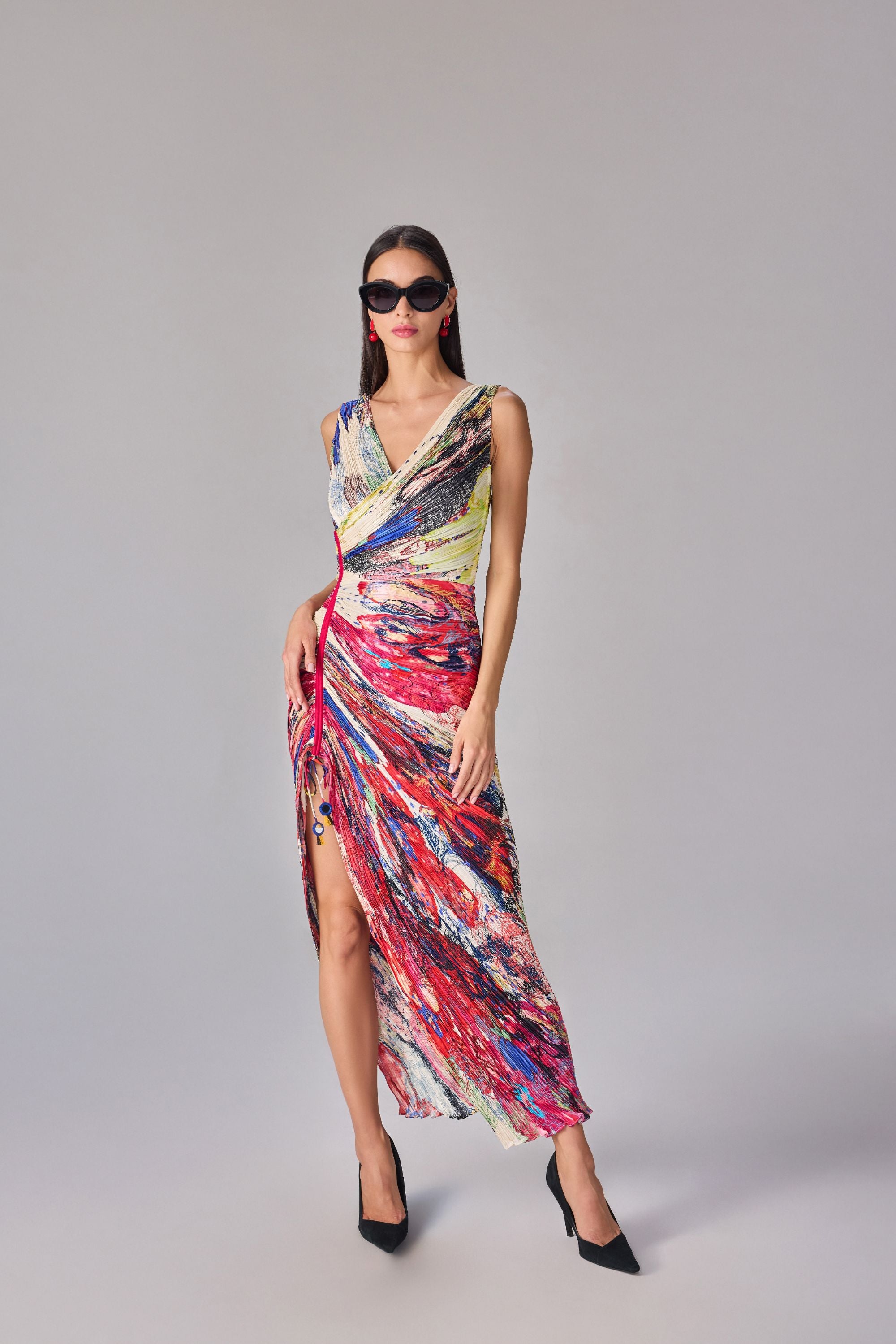 Yellow Blue Prime Anya Dress