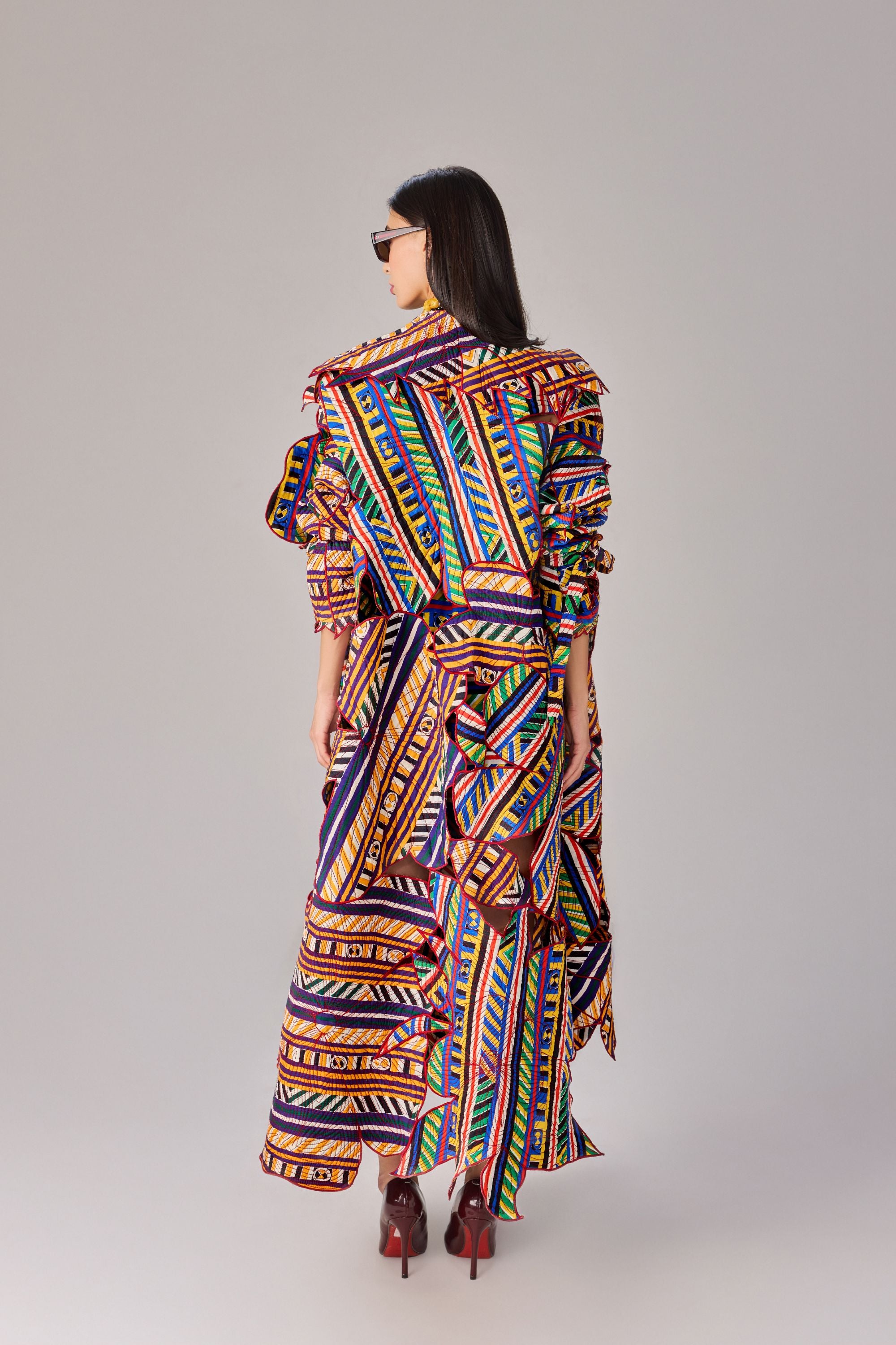 Green Yellow Stripe Fifi Dress