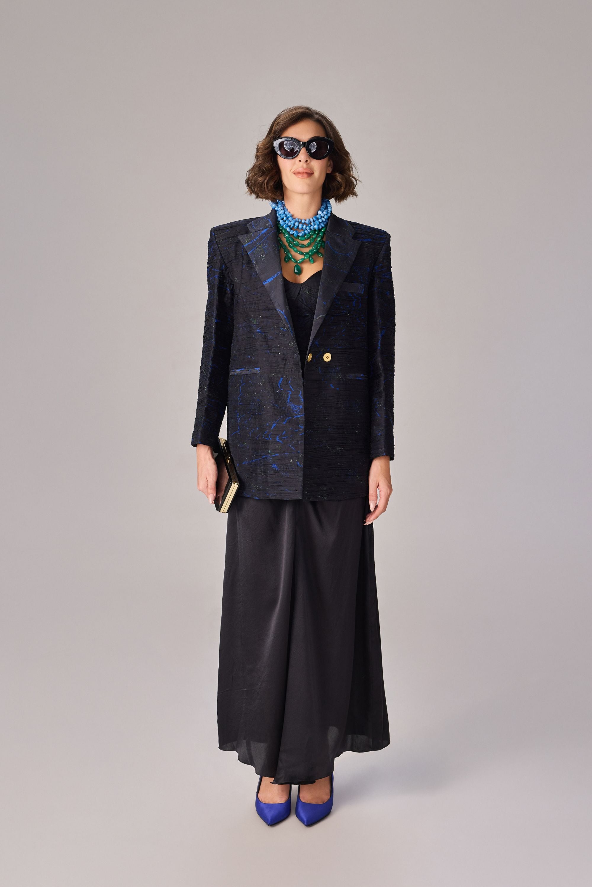 Black Scratch Flower Dakota Bodysuit