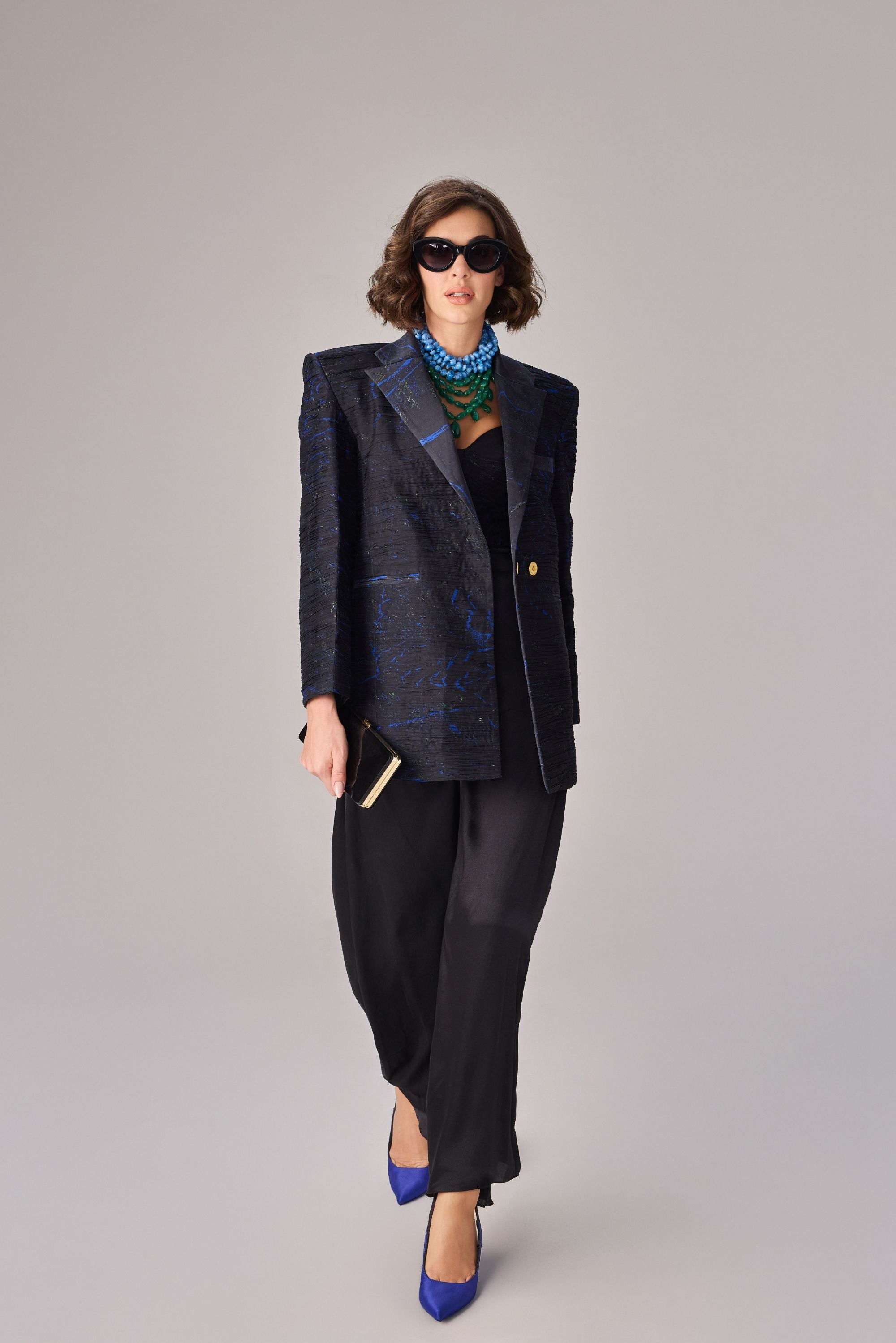 Black Scratch Flower Dakota Bodysuit