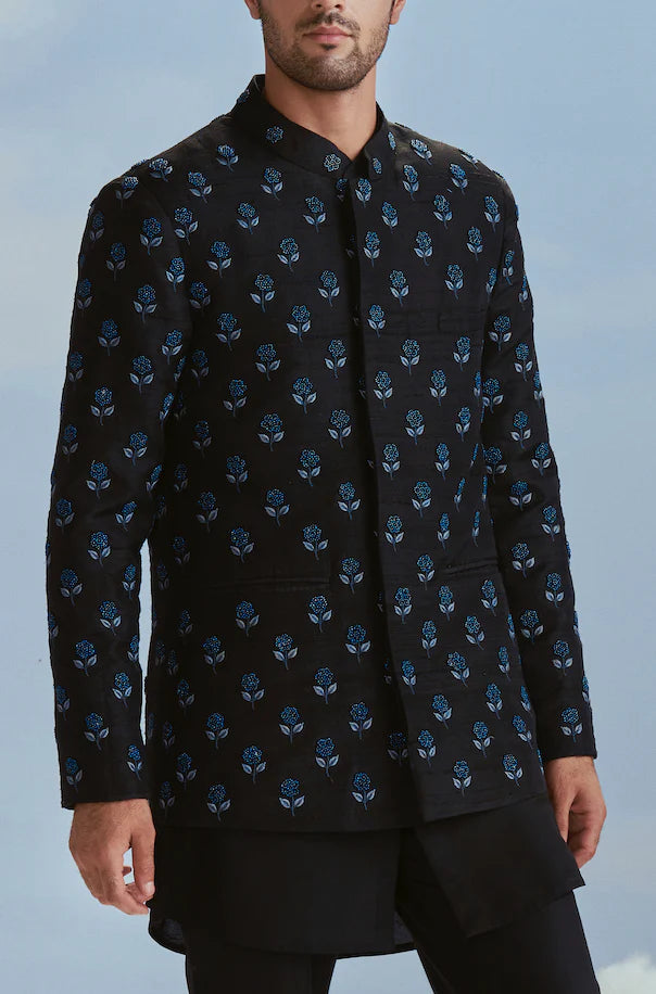 Nawab Pearl Boota Bandhgala Set