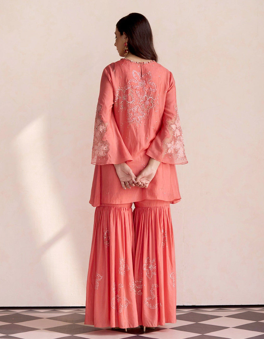 Coral Sharara Set