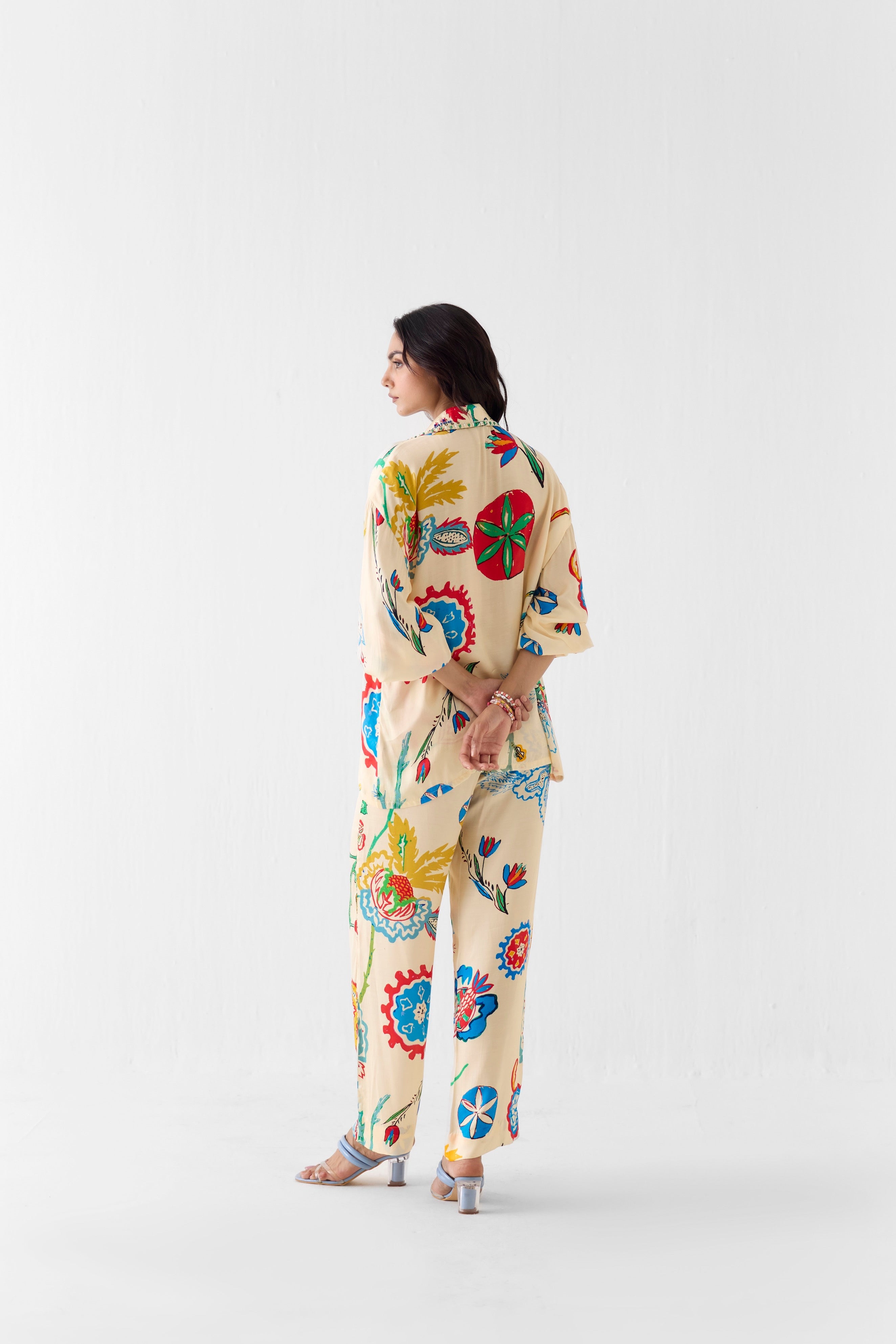 SANGANER SHIRT AND TROUSERS CO-ORD