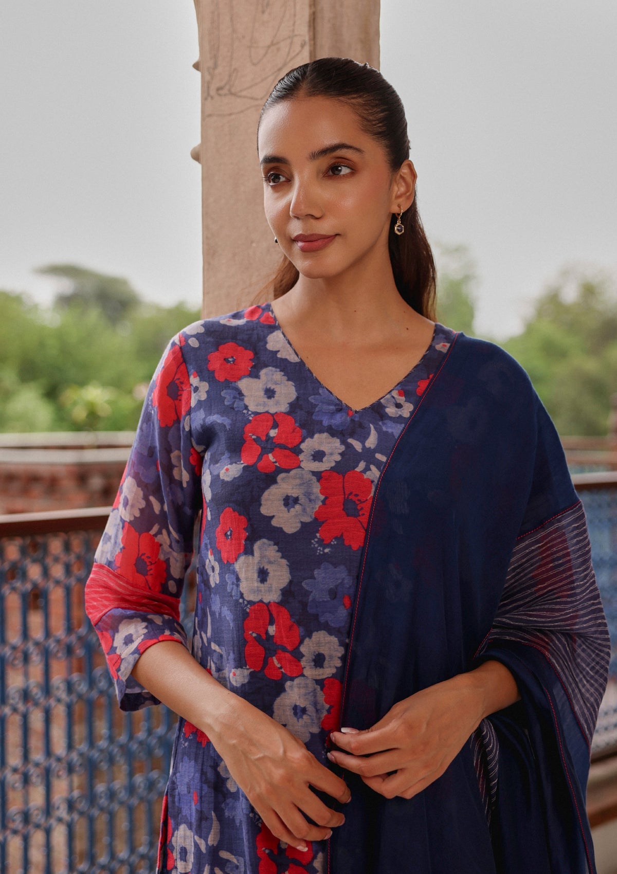 Indigo Bloom Kurta Set
