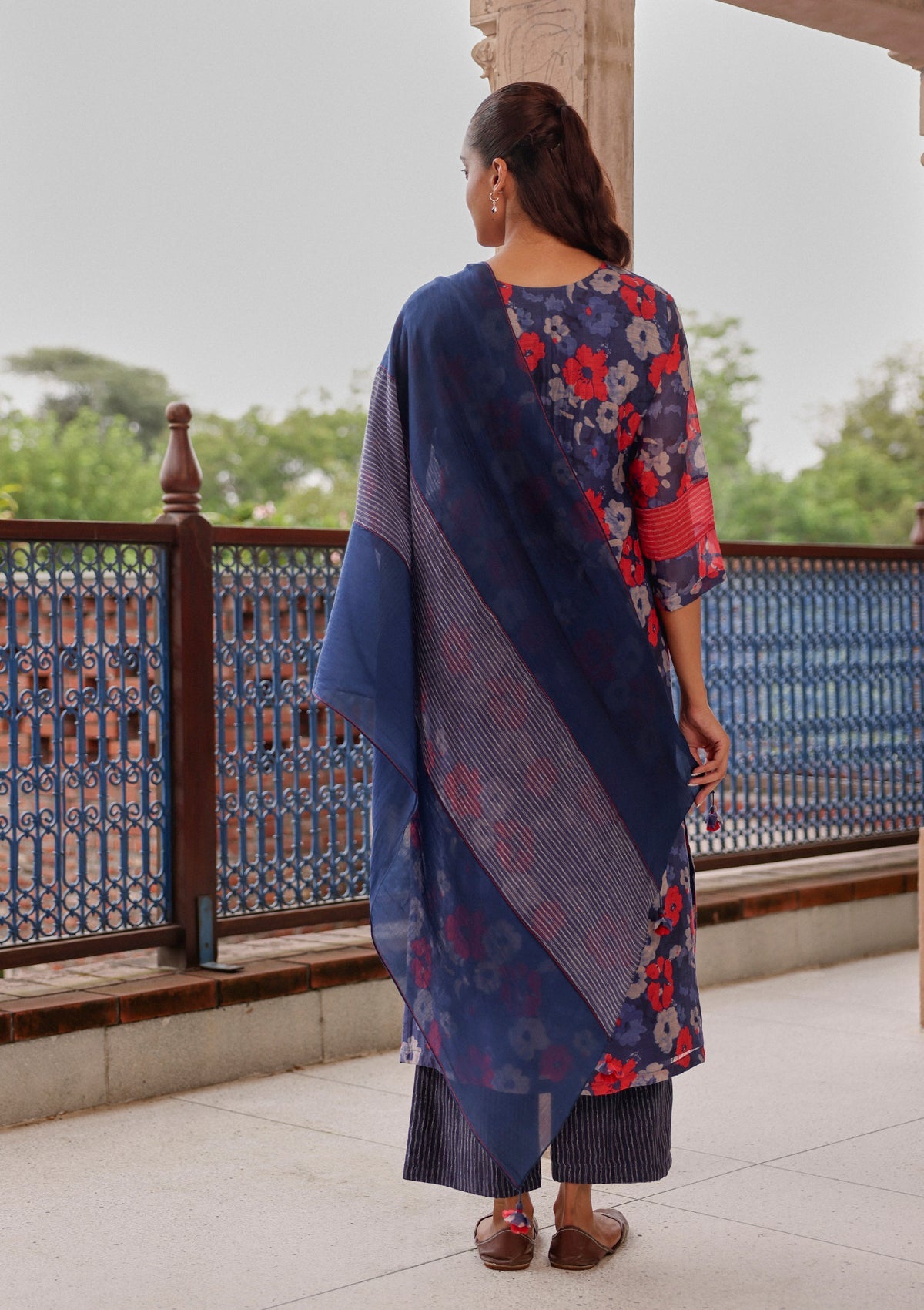 Indigo Bloom Kurta Set