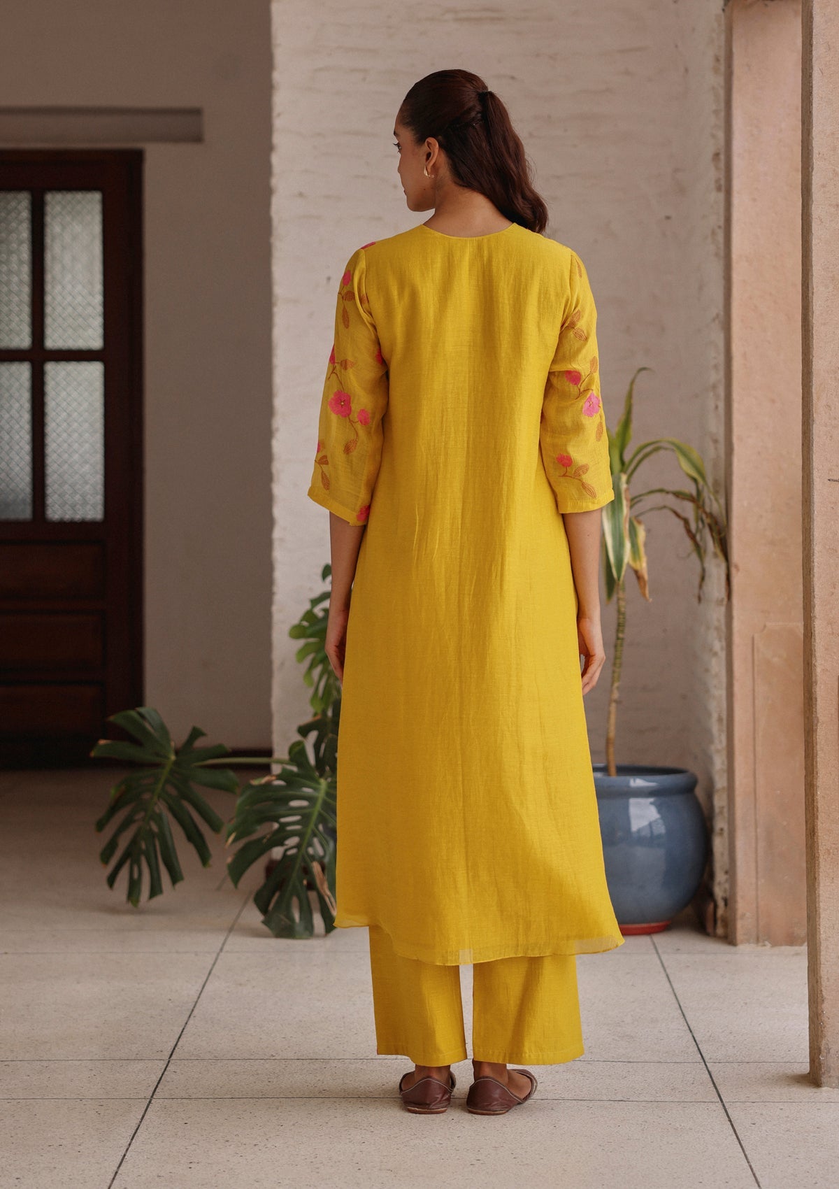 Canary Bloom Embroidered Co-ord Set