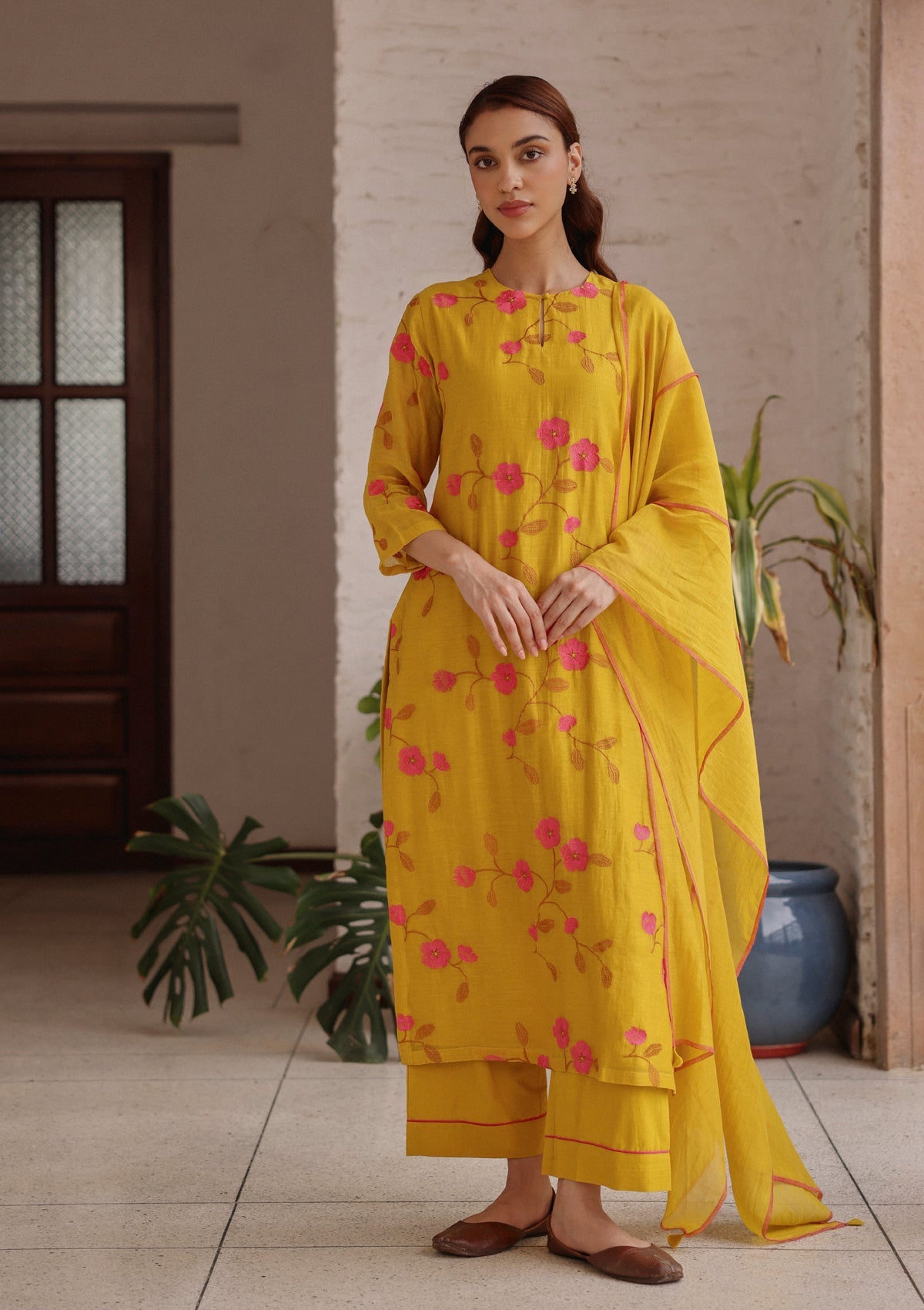 Canary Bloom Kurta Set