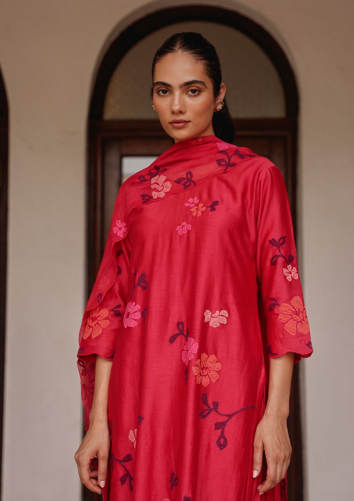 Rosewood Applique Kurta Set