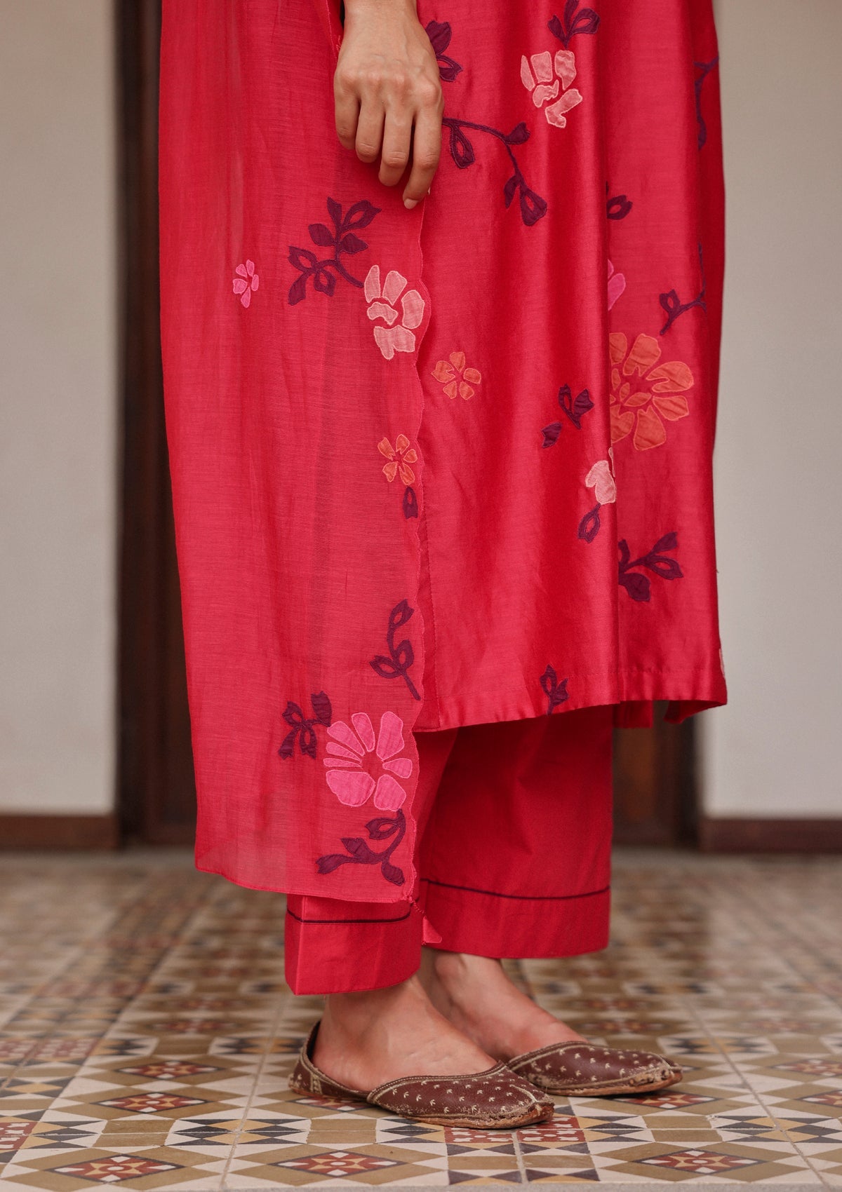 Rosewood Applique Kurta Set