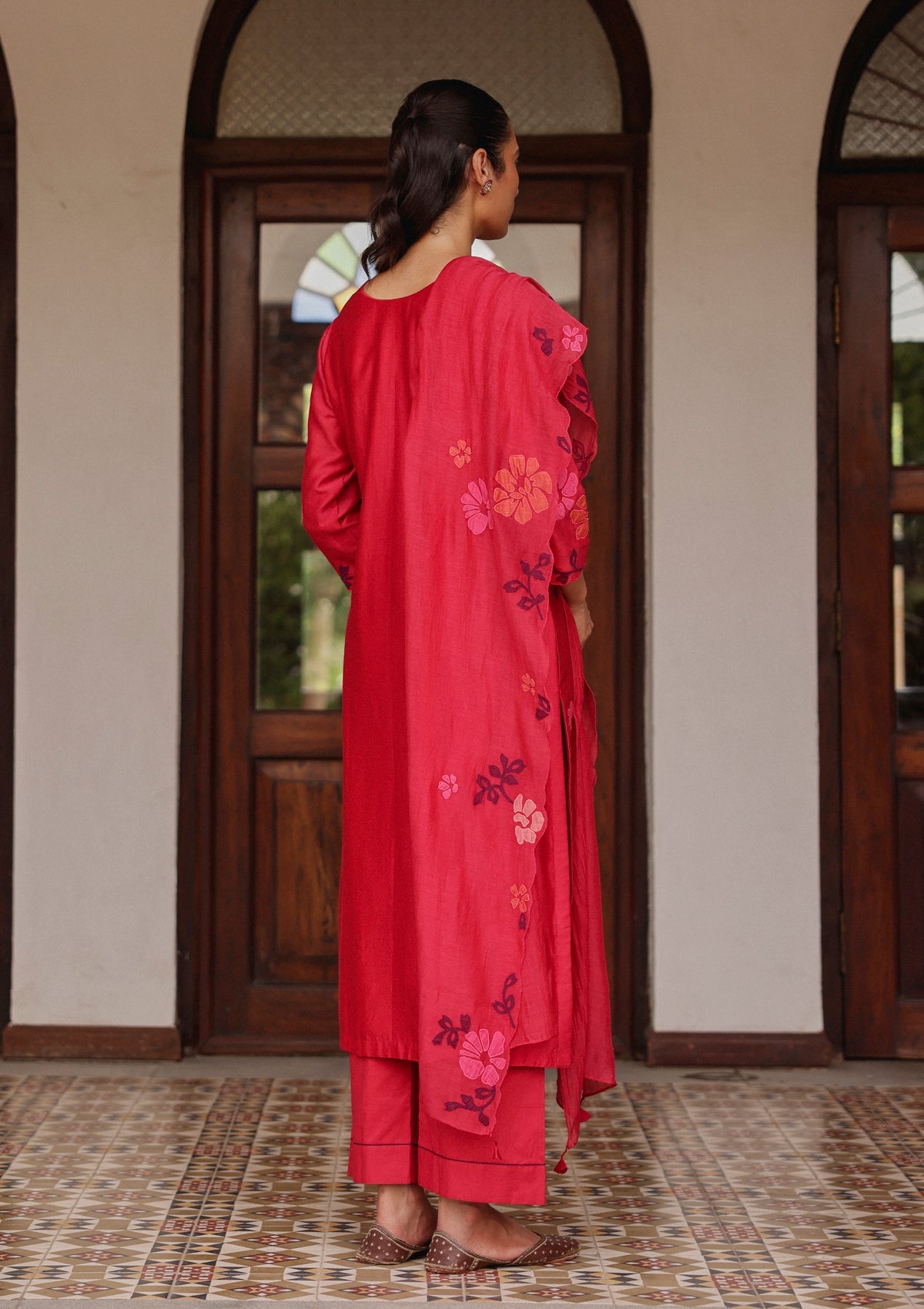 Rosewood Applique Kurta Set