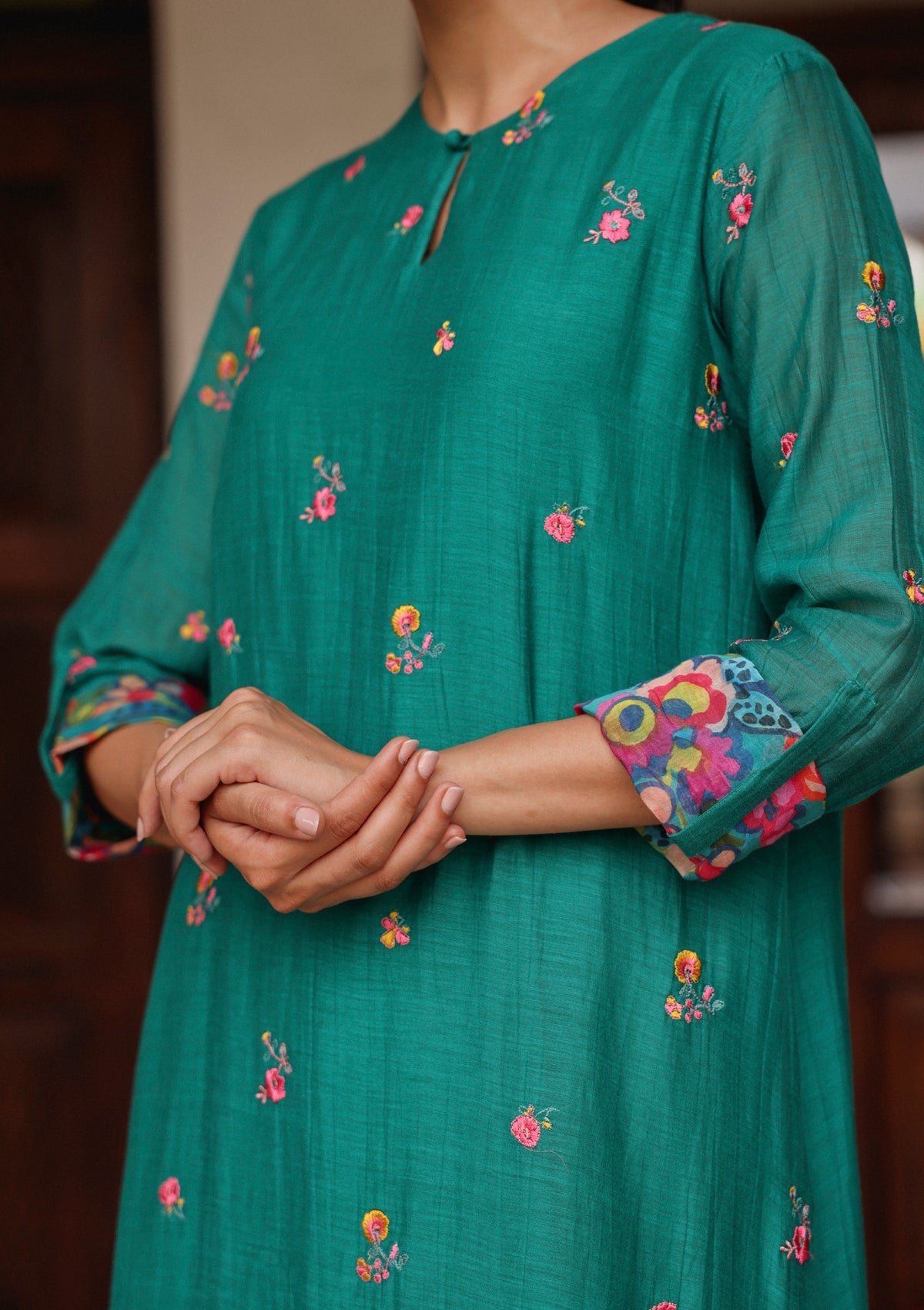 Teal Bloom Co-ord Set