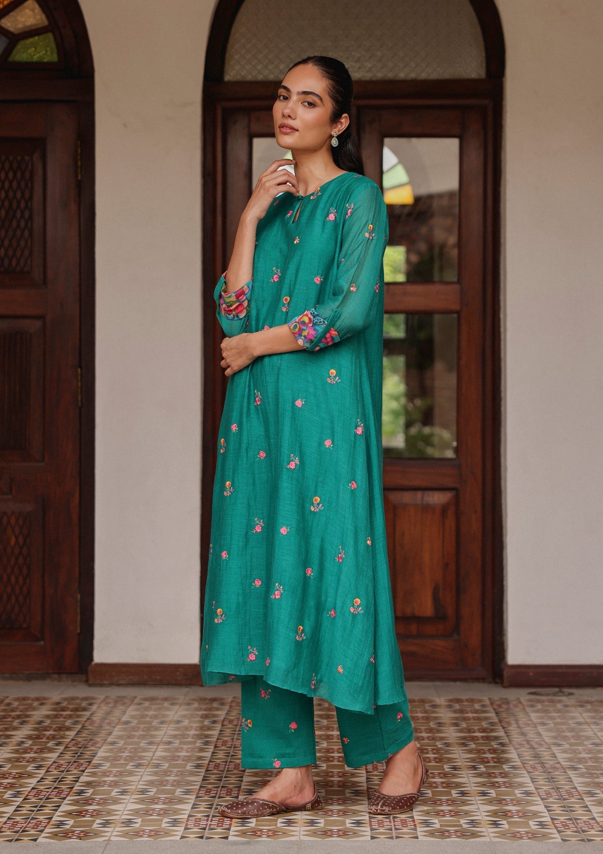 Teal Bloom Co-ord Set