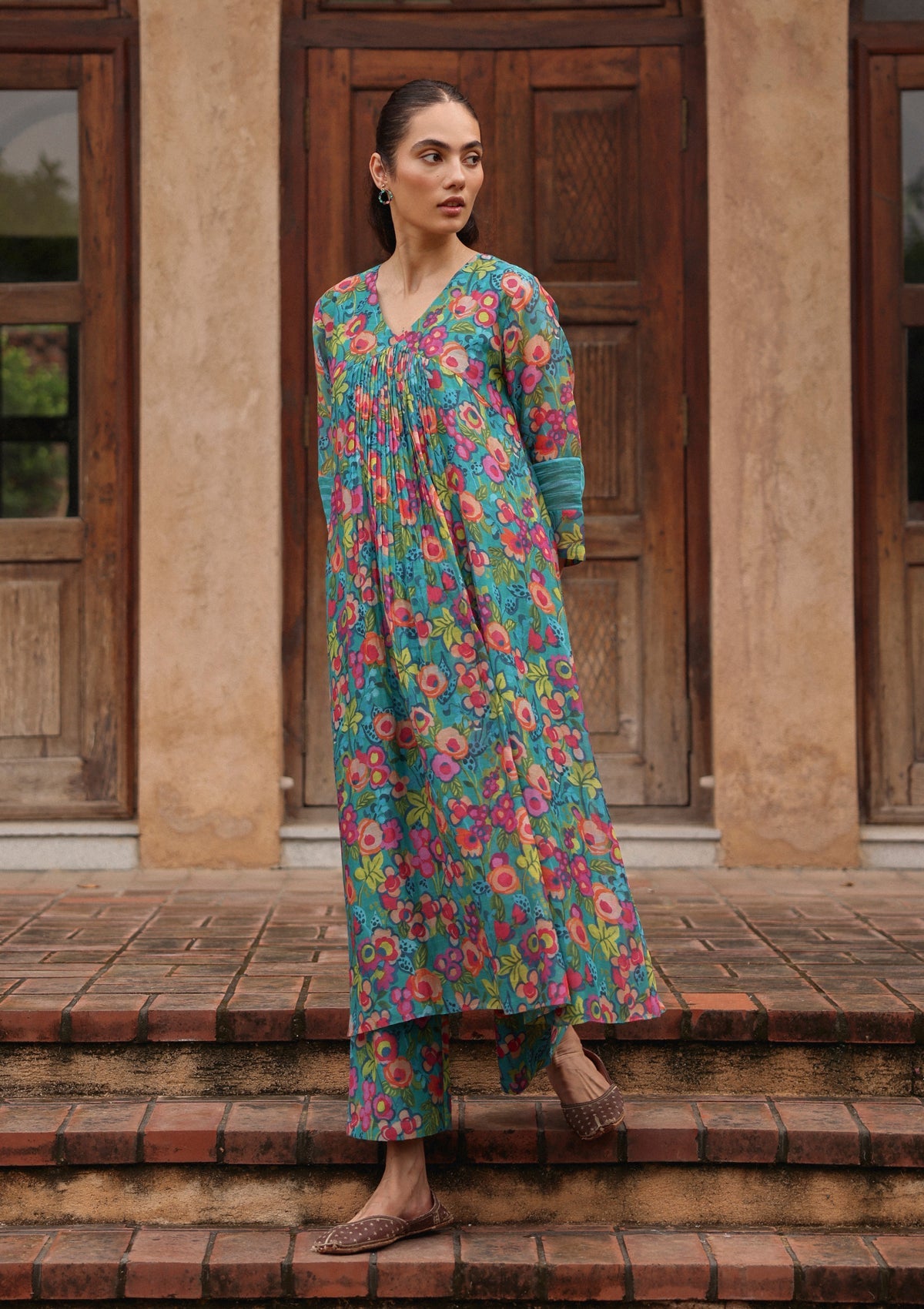 Teal Bloom Co-ord Set