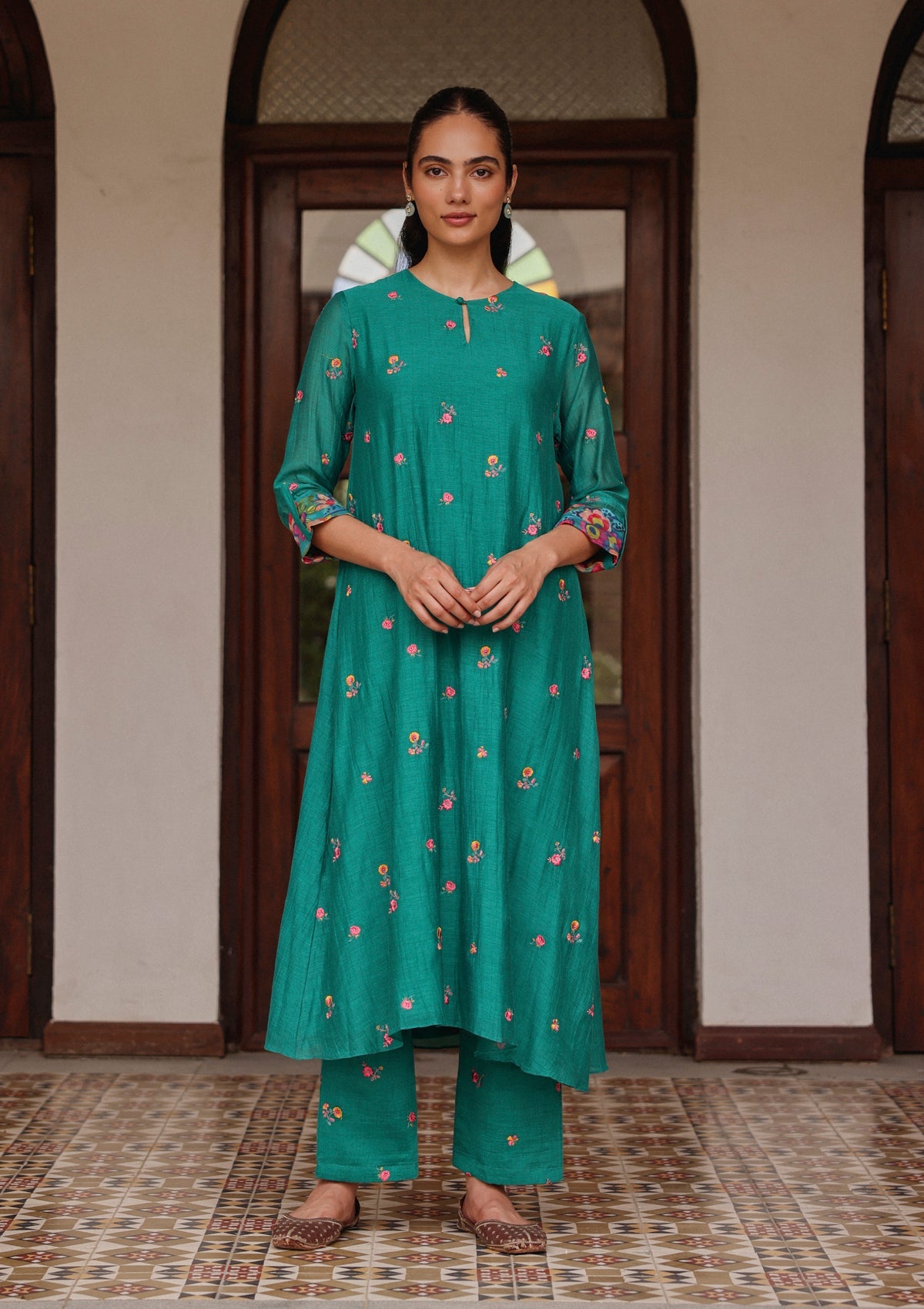 Teal Bloom Co-ord Set