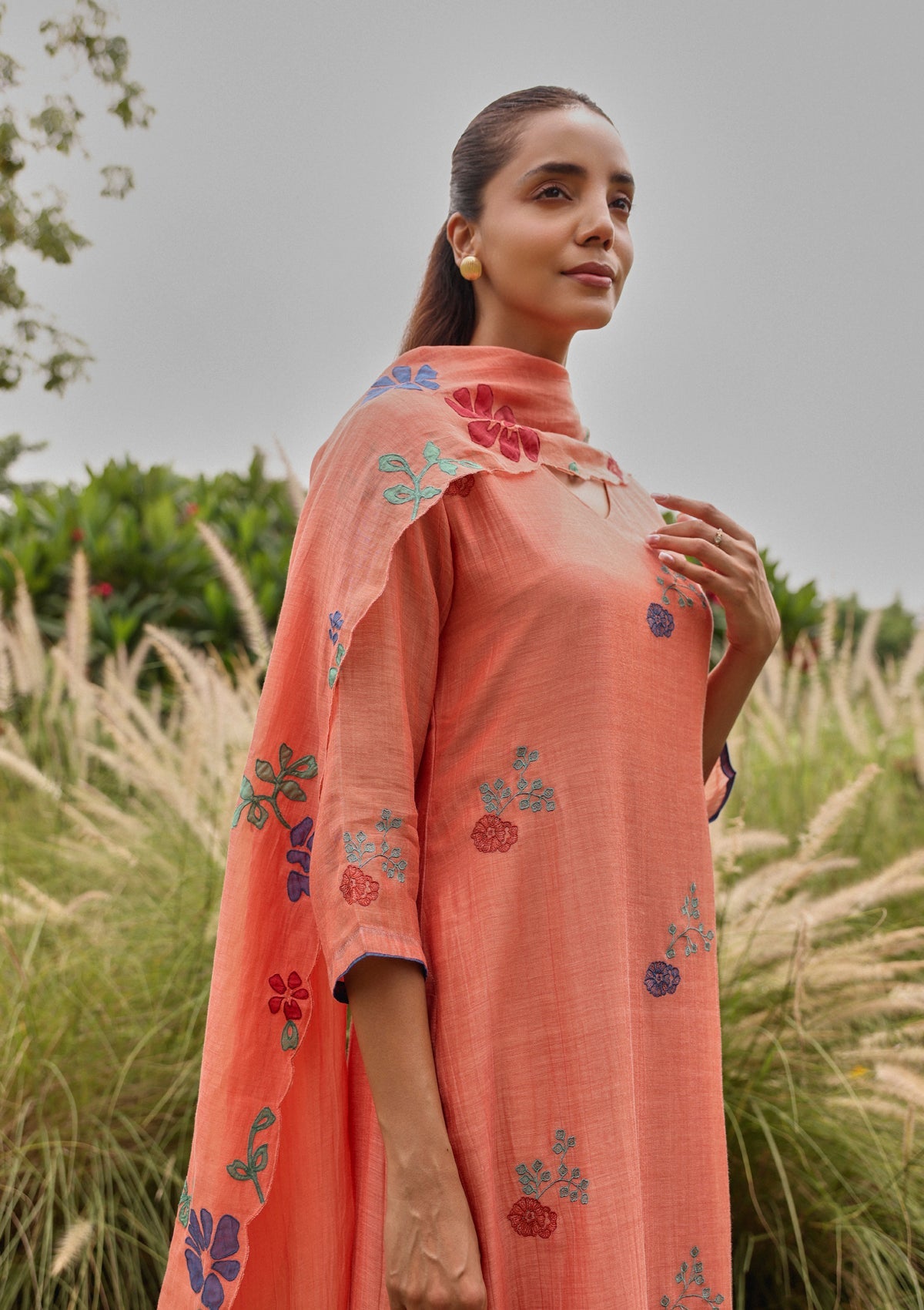 Magnolia Thread Embroidered Kurta Set