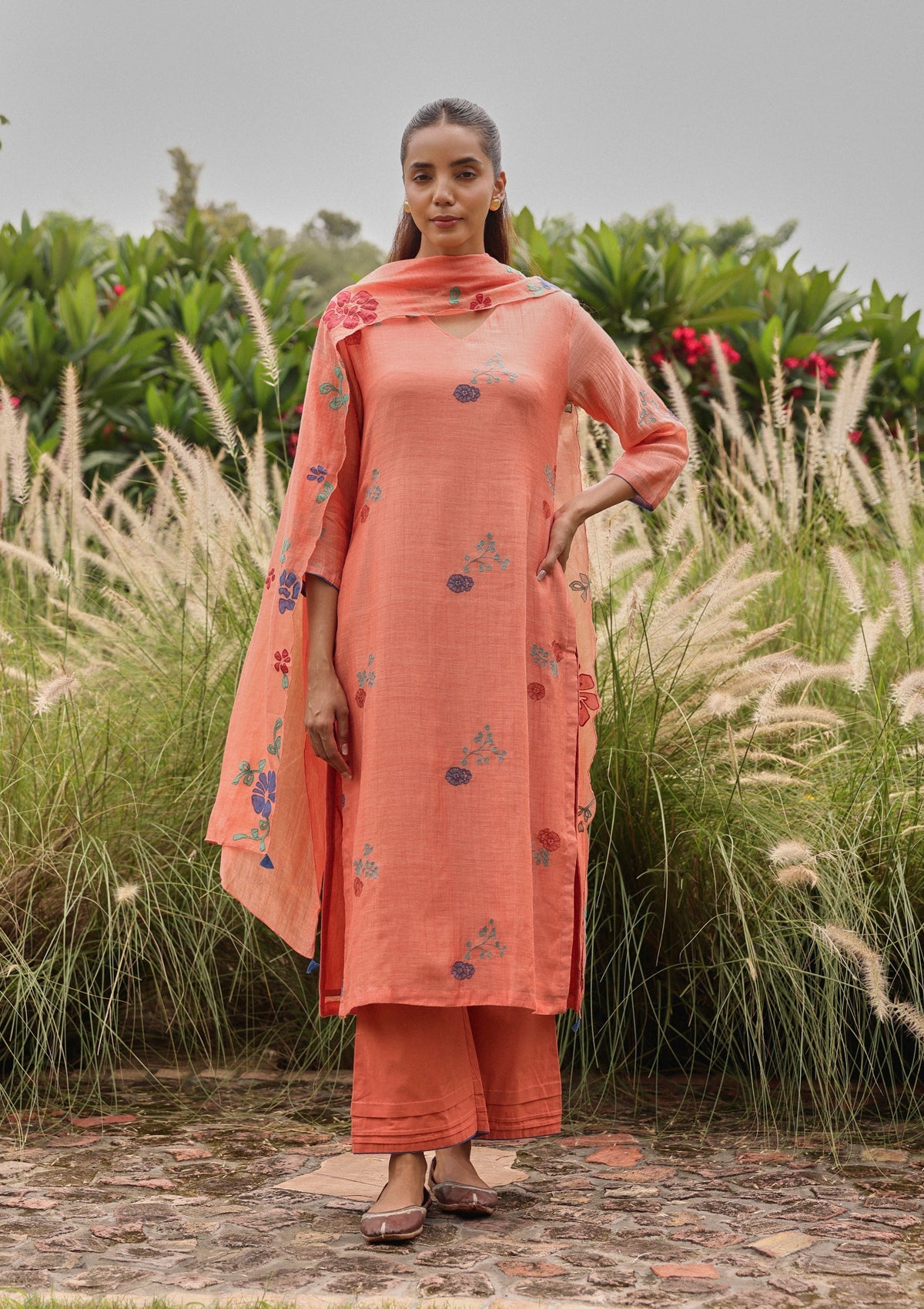 Magnolia Thread Embroidered Kurta Set