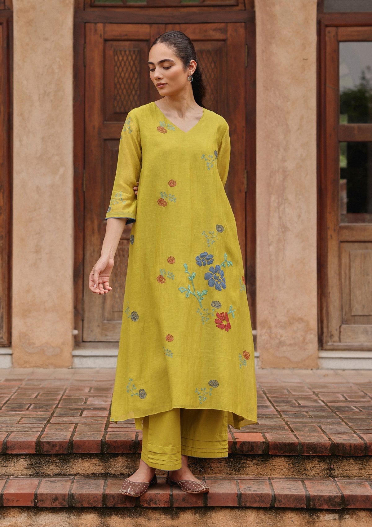 Citrine Applique Bloom Co-ord set