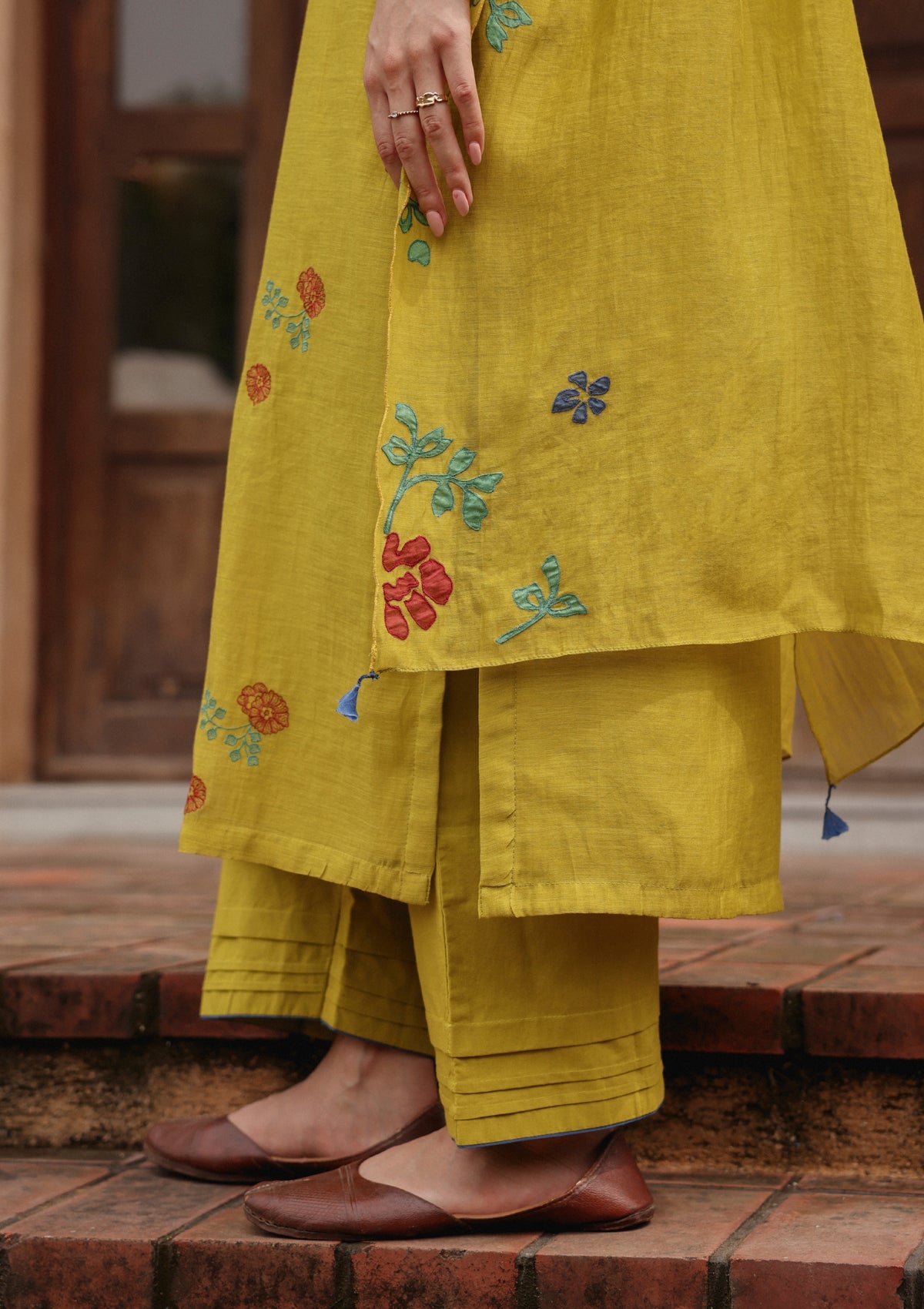 Citrine Bloom Embroidered Kurta Set