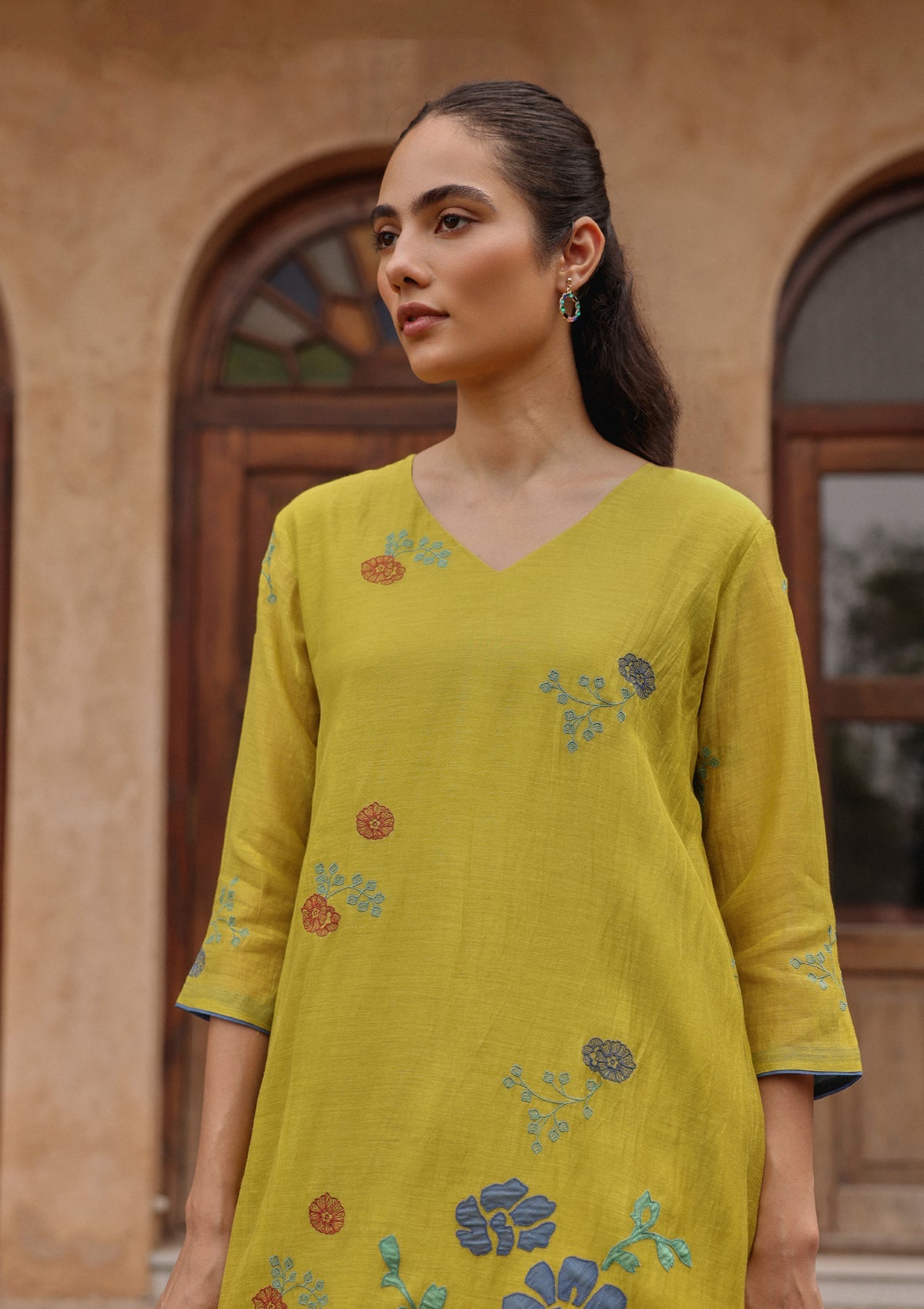 Citrine Applique Bloom Co-ord set