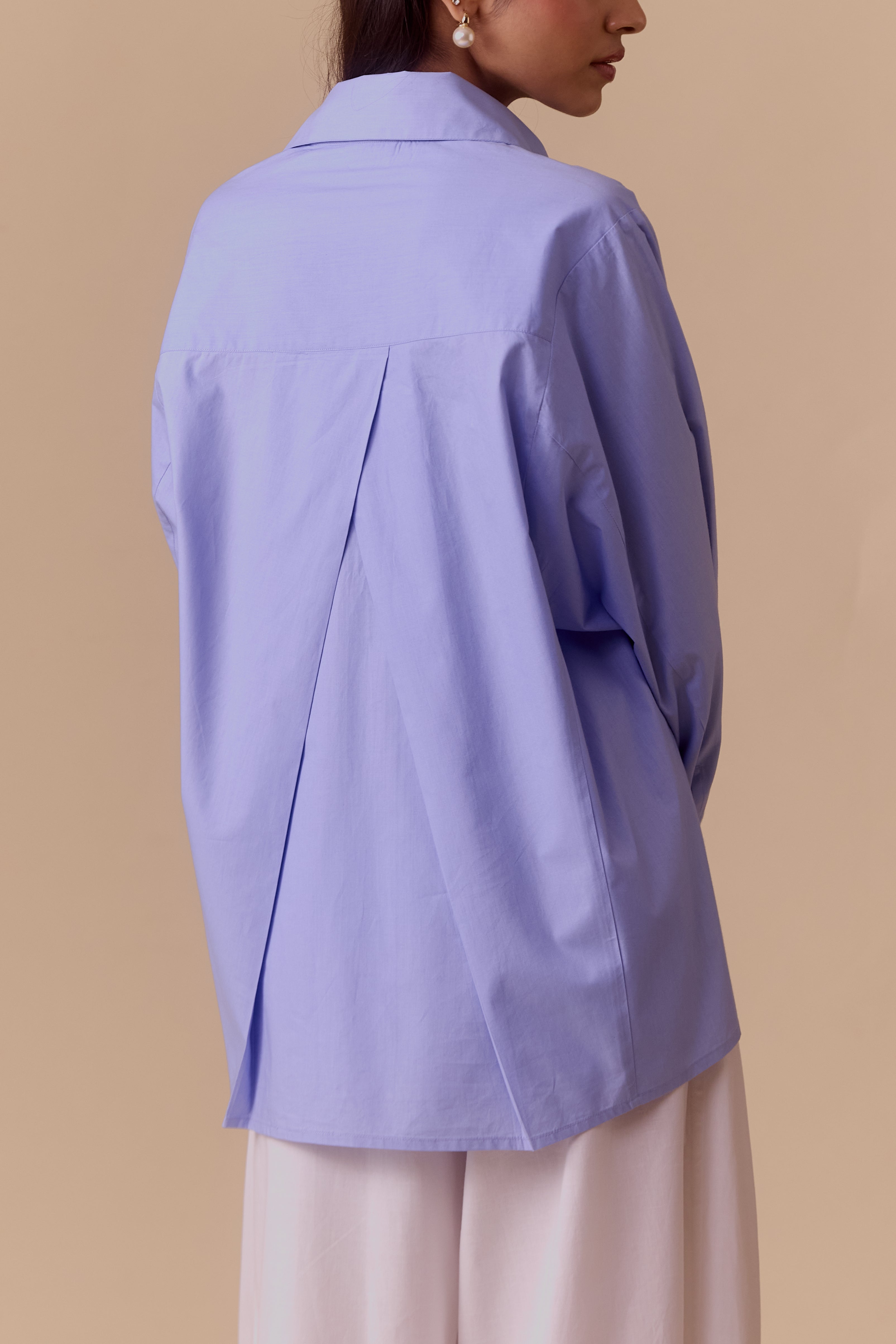 Nisha Blue classic hand embroidered shirt