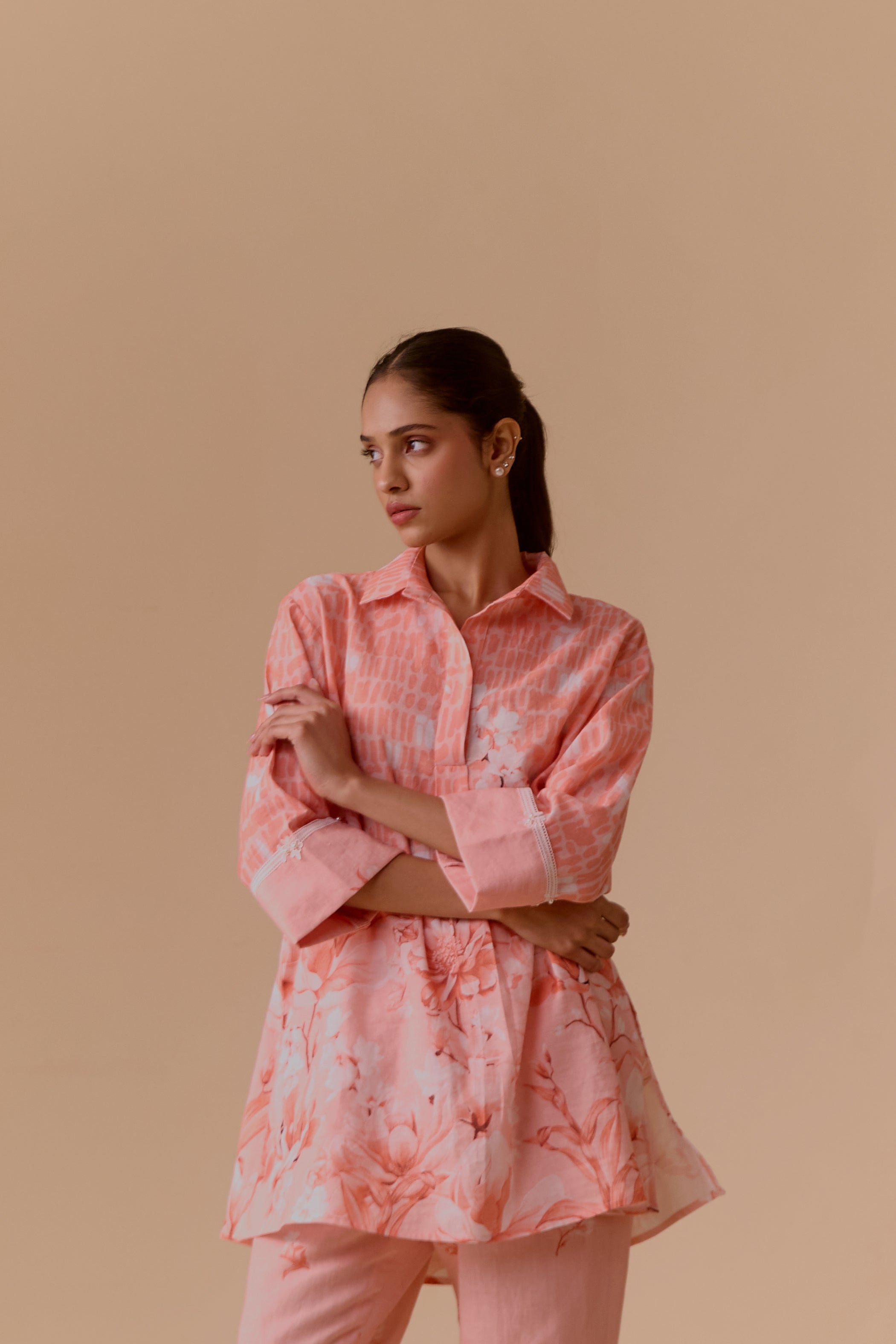 Neela Pink Print Tunic