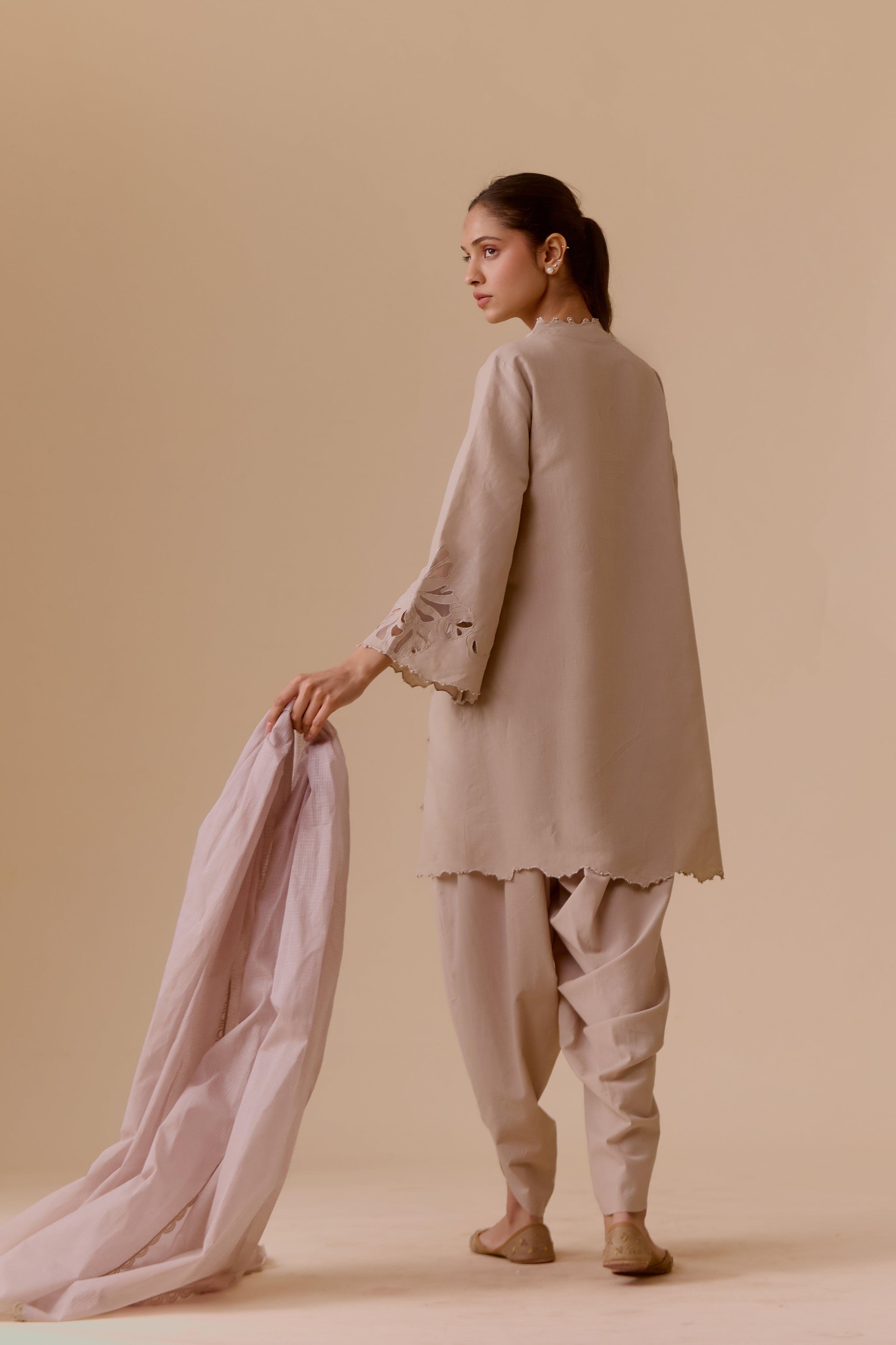 Resham Sand choga style kurta set