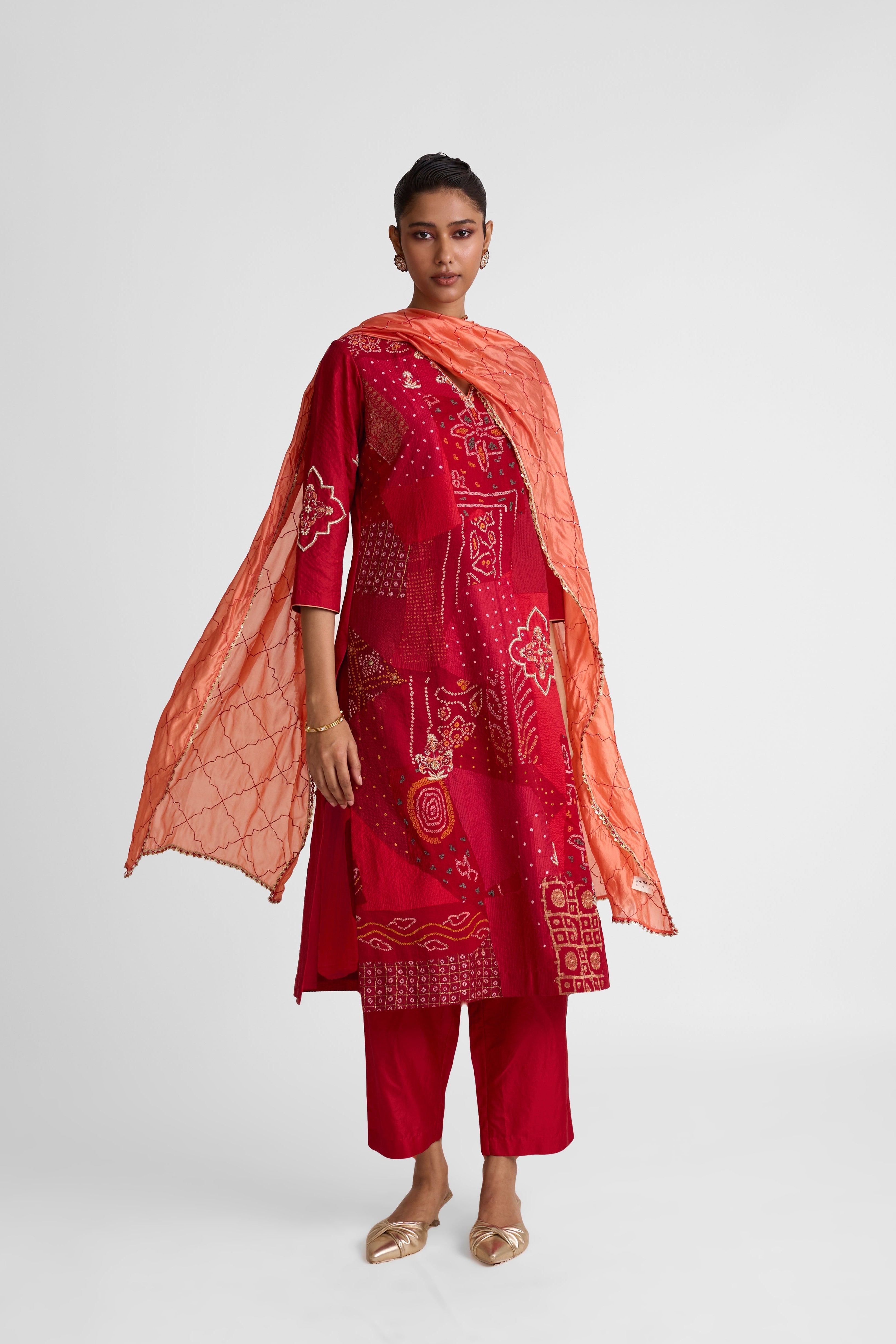 Boro Zardozi Suit Set - Maroon