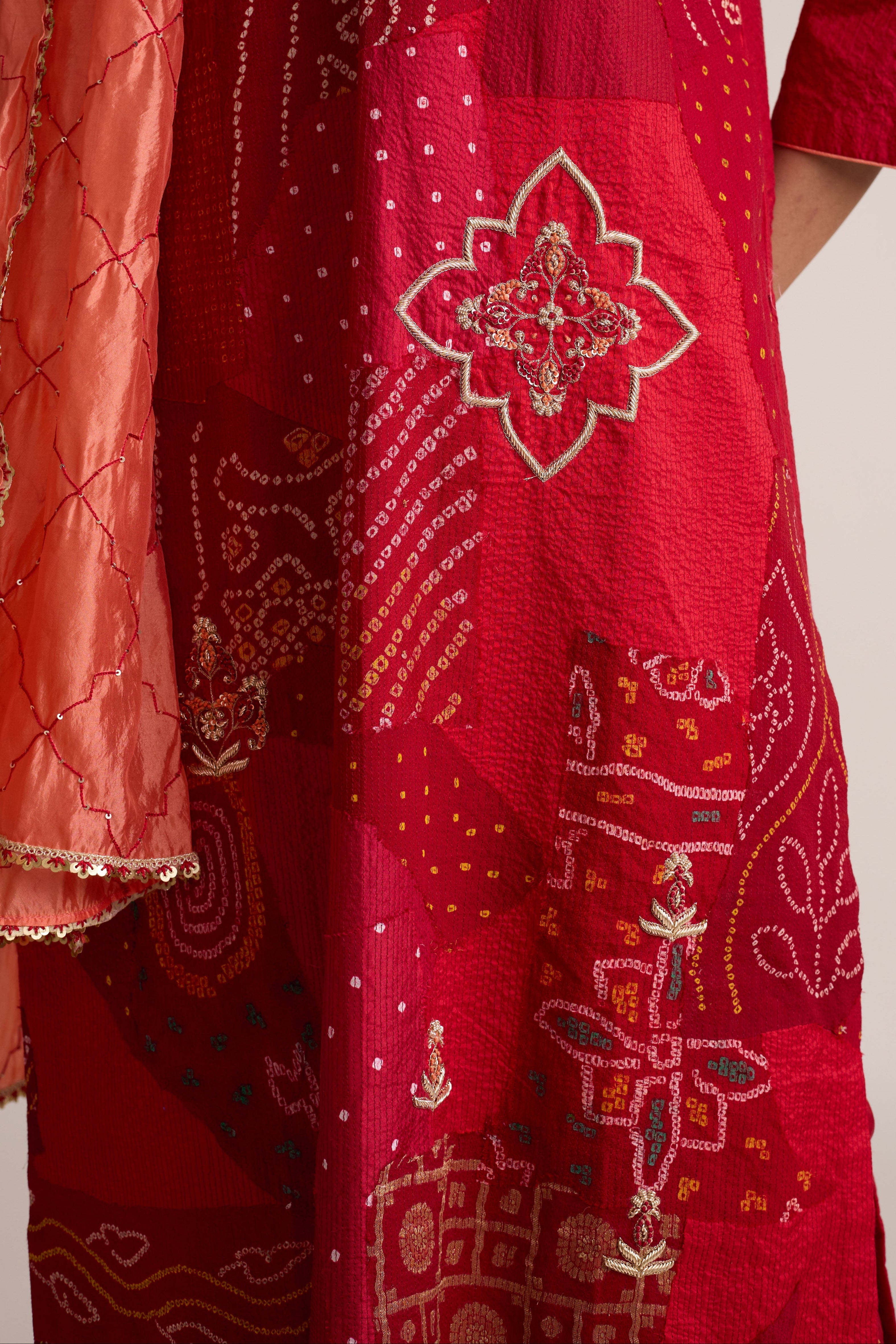 Boro Zardozi Suit Set - Maroon