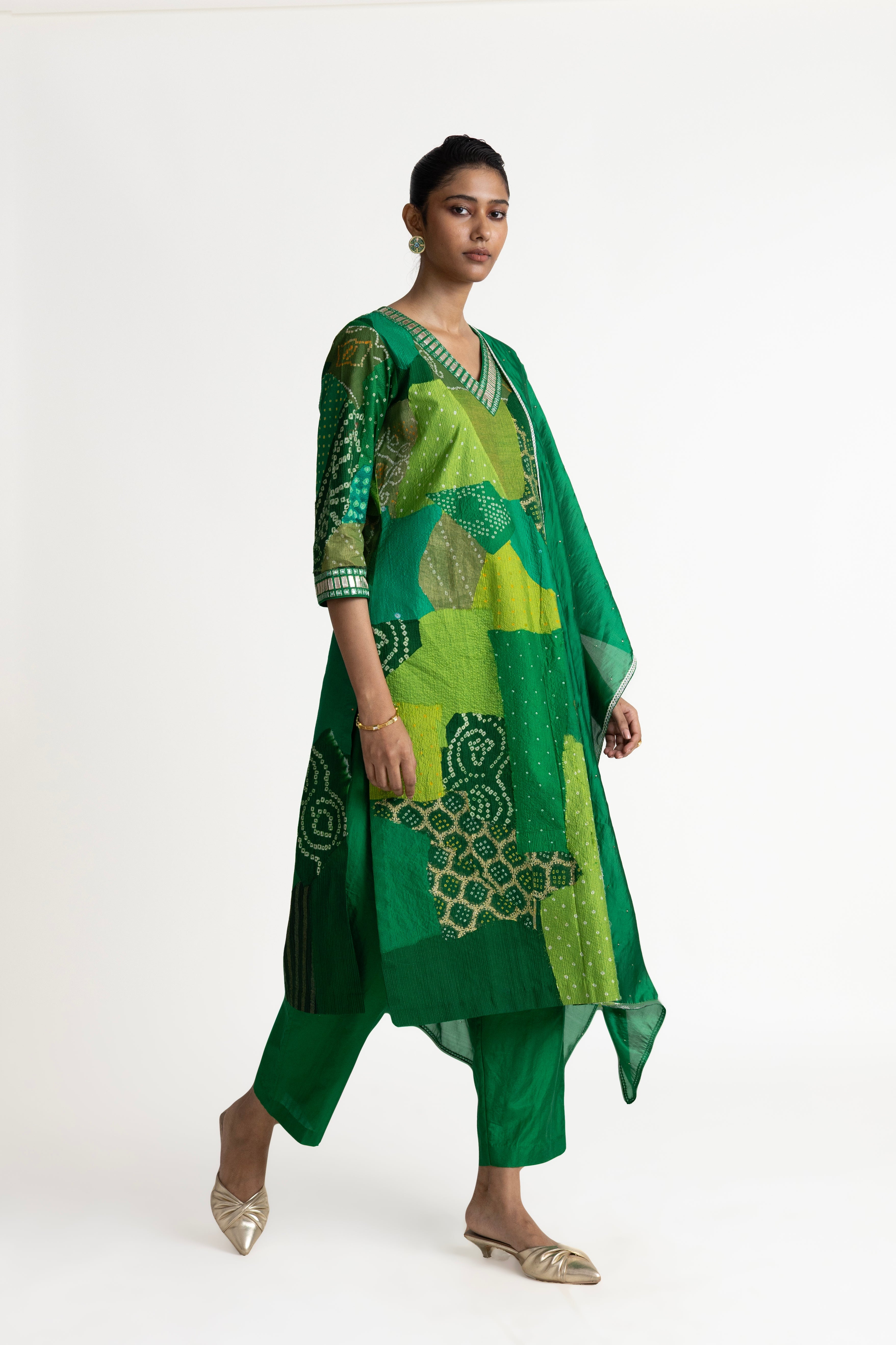 Boro Gota Suit Set - Green