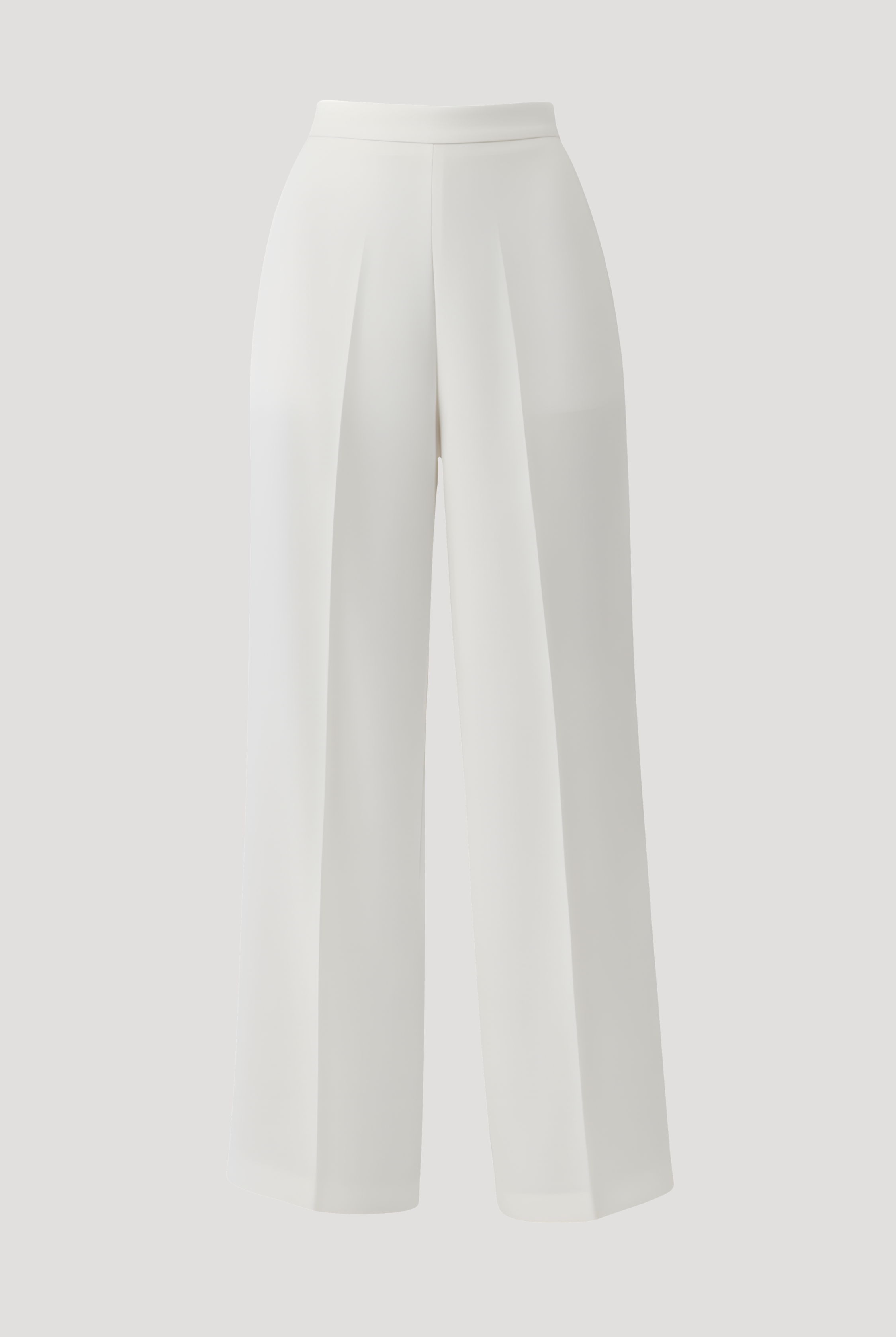 Ellen White High-Rise Wide-Leg Pants