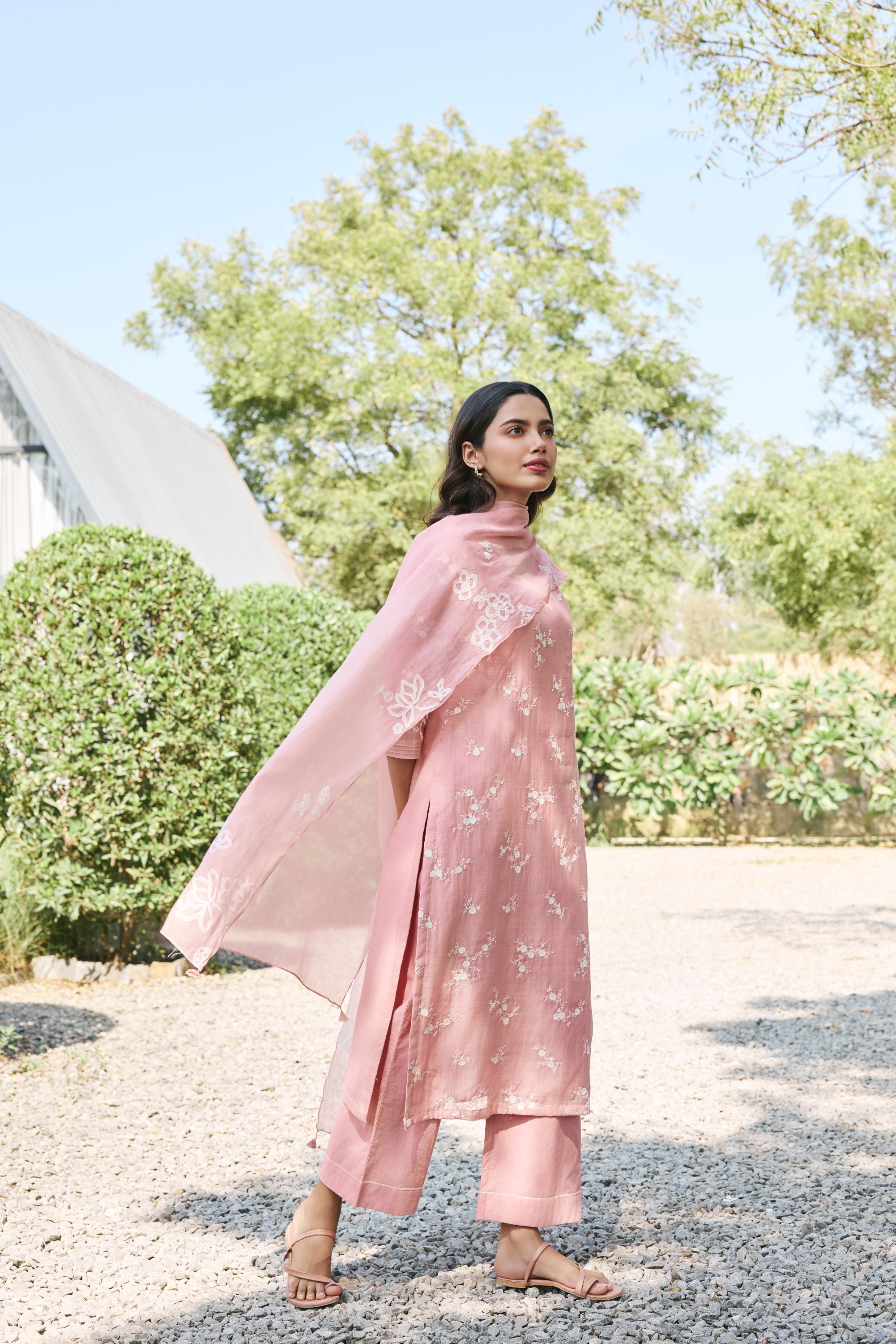 Tulip  Embroidered Kurta Set