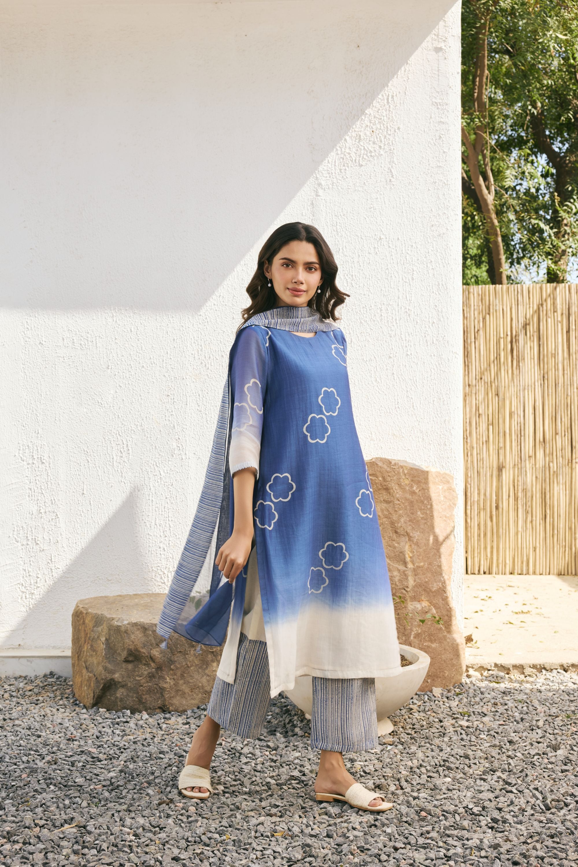 Ocean blue kurta set