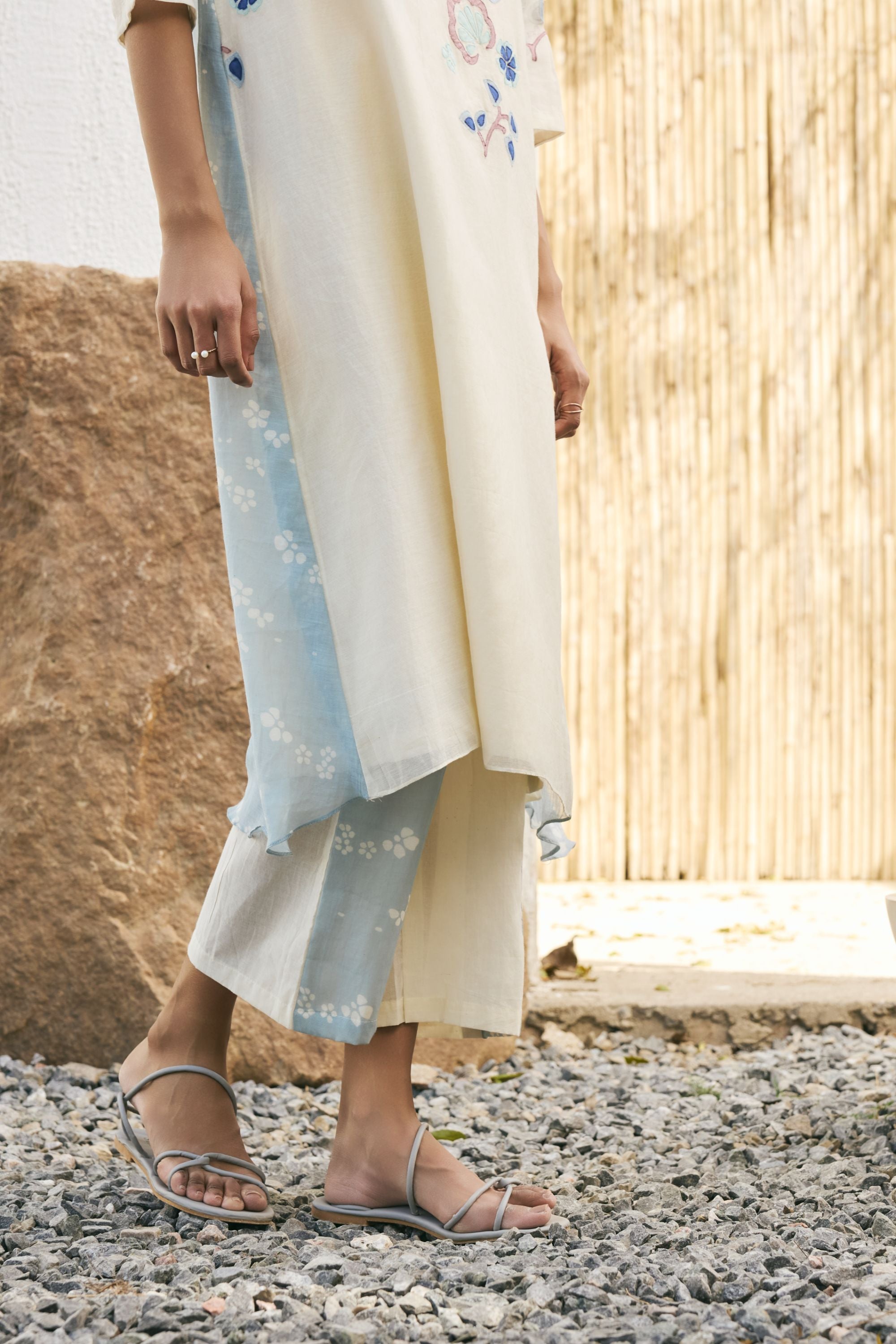 Pearl  Applique floral Co-ord set