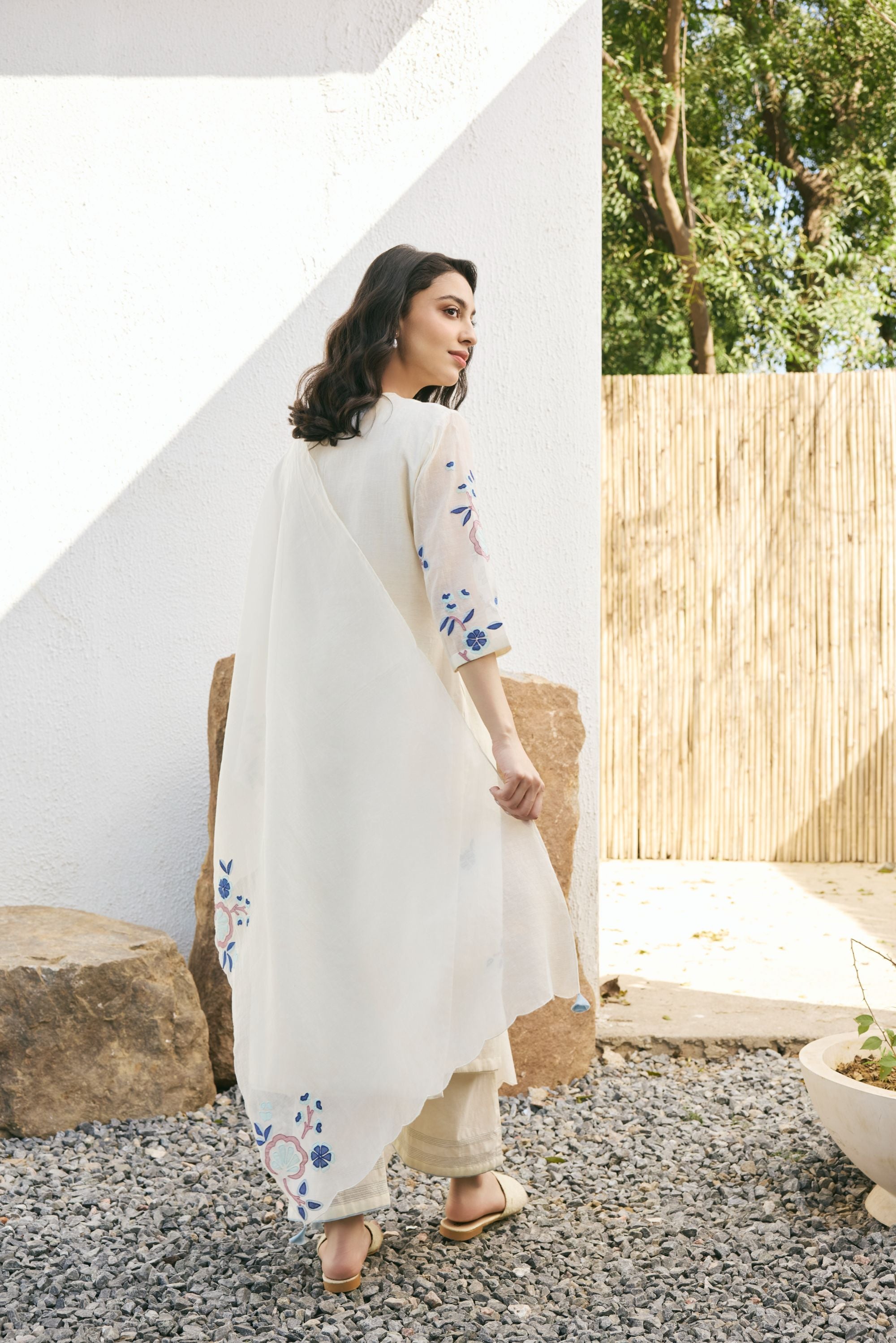 Pearl  Applique Kurta set