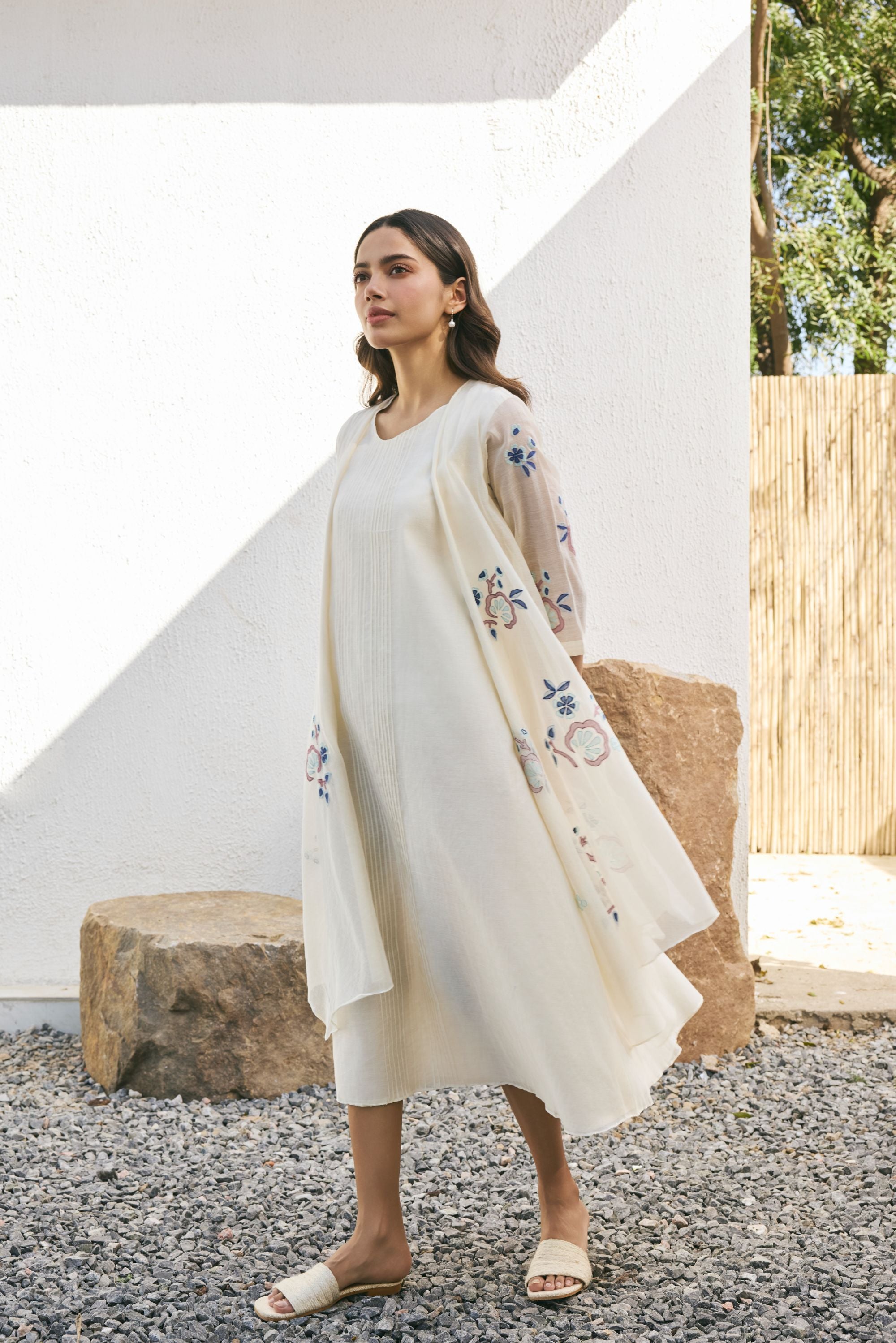 Pearl Applique jacket dress