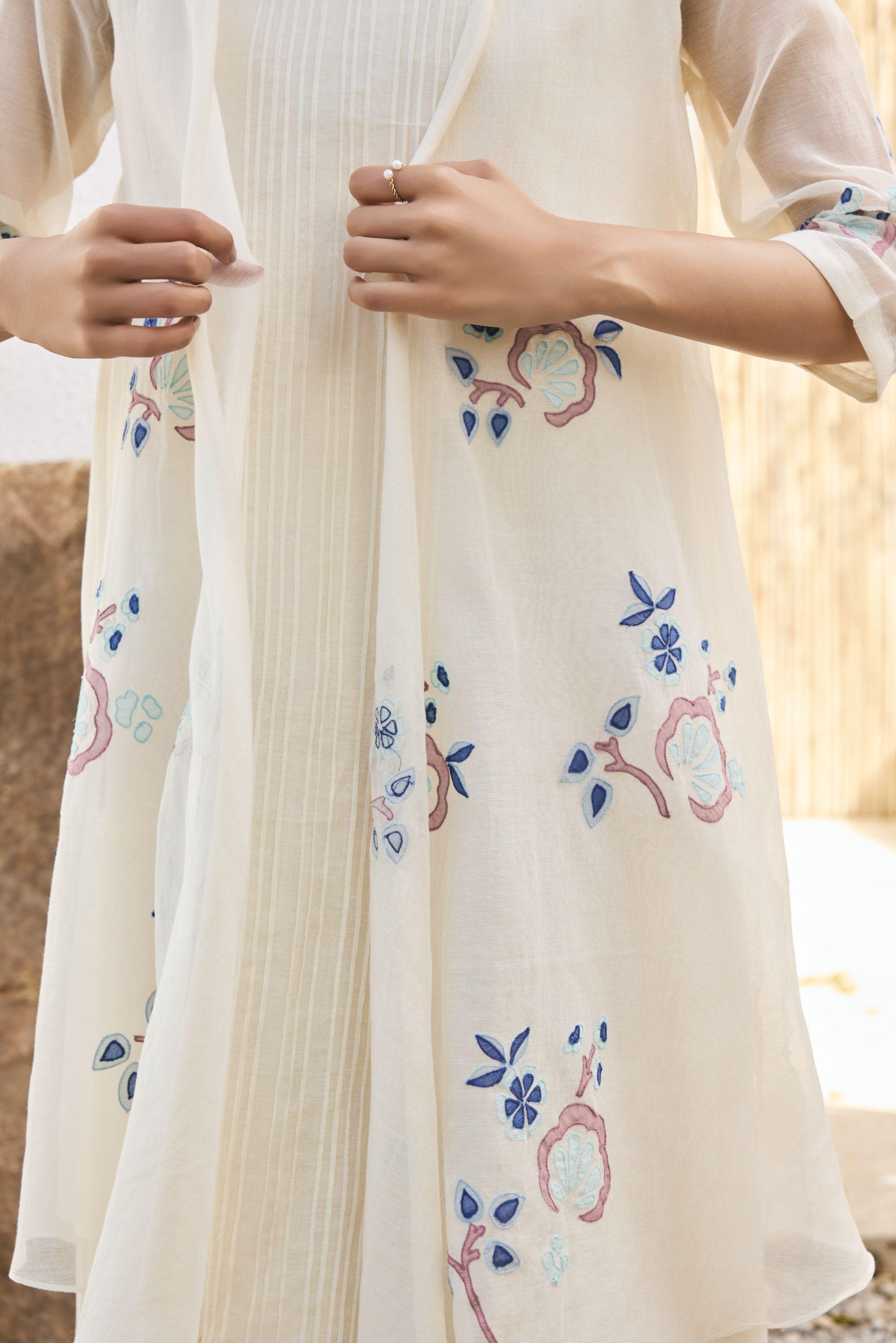 Pearl Applique jacket dress