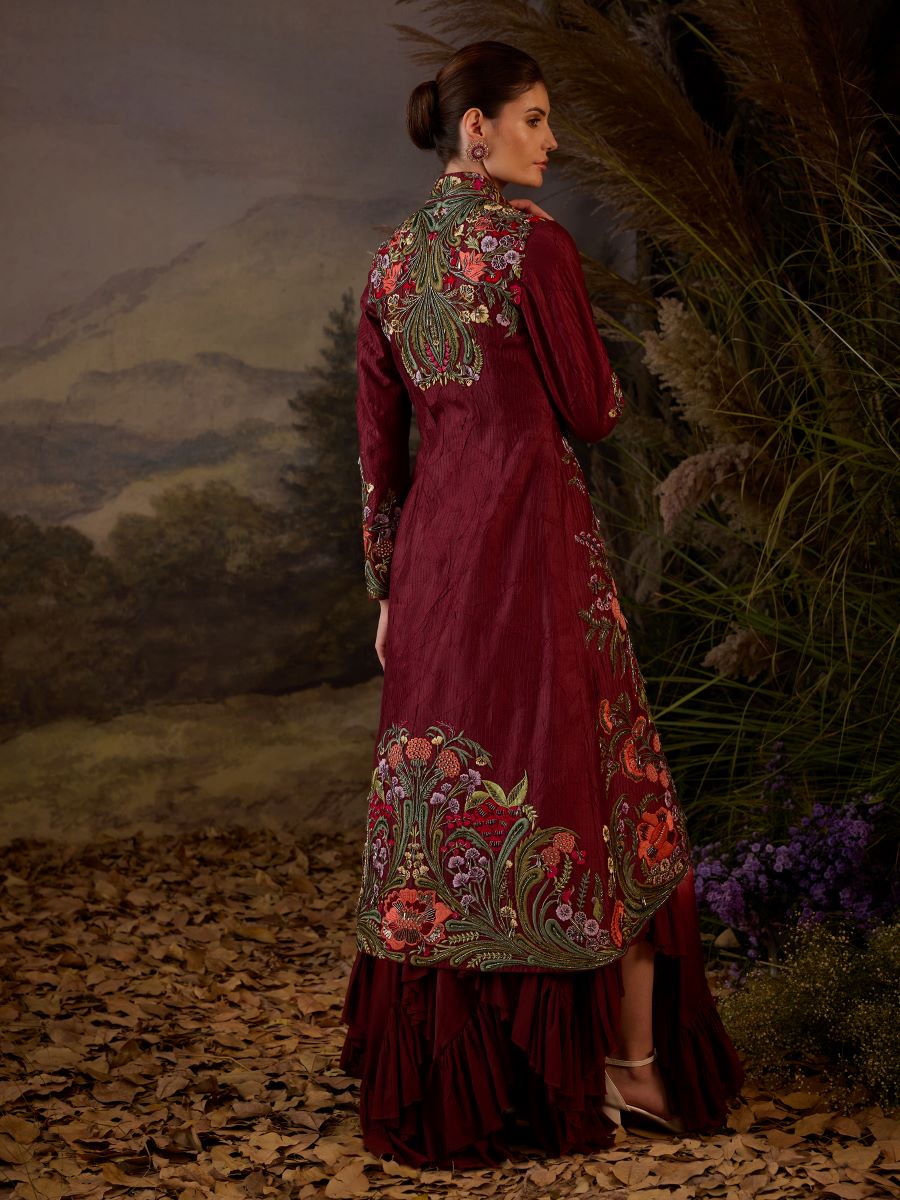 https://cdn.shopify.com/s/files/1/0088/3441/6706/files/a-maroon-cotton-silk-jacket-with-floor-length-ruffle-dress-off-shoulder-neck-line-3941562.jpg?v=1752388665