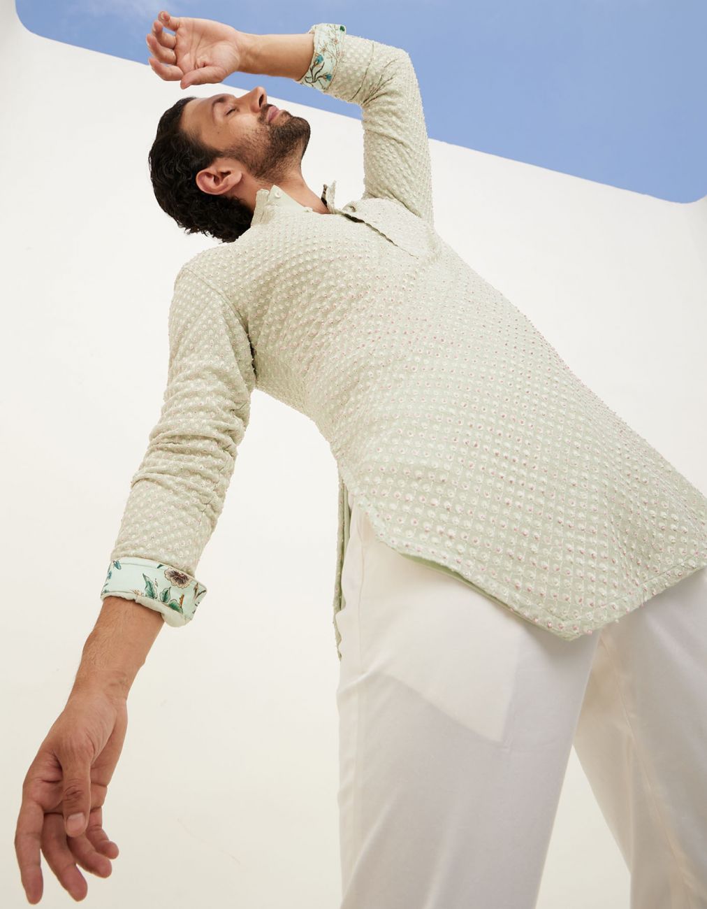 Sea Green Nerds Kurta Full Set