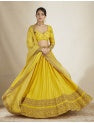 Mustard Yellow Double Border Lehenga Set