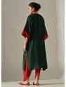 Green Red Bandhani Kurta Set